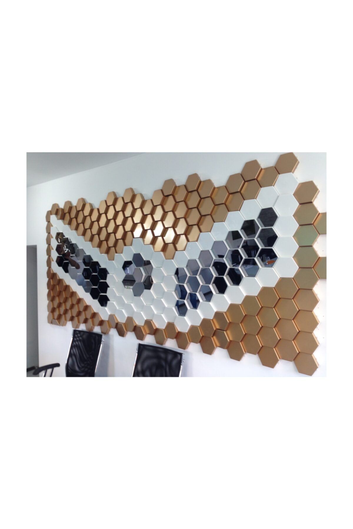 Decomarket 3d Duvar Paneli Mosaic Altın Rengi