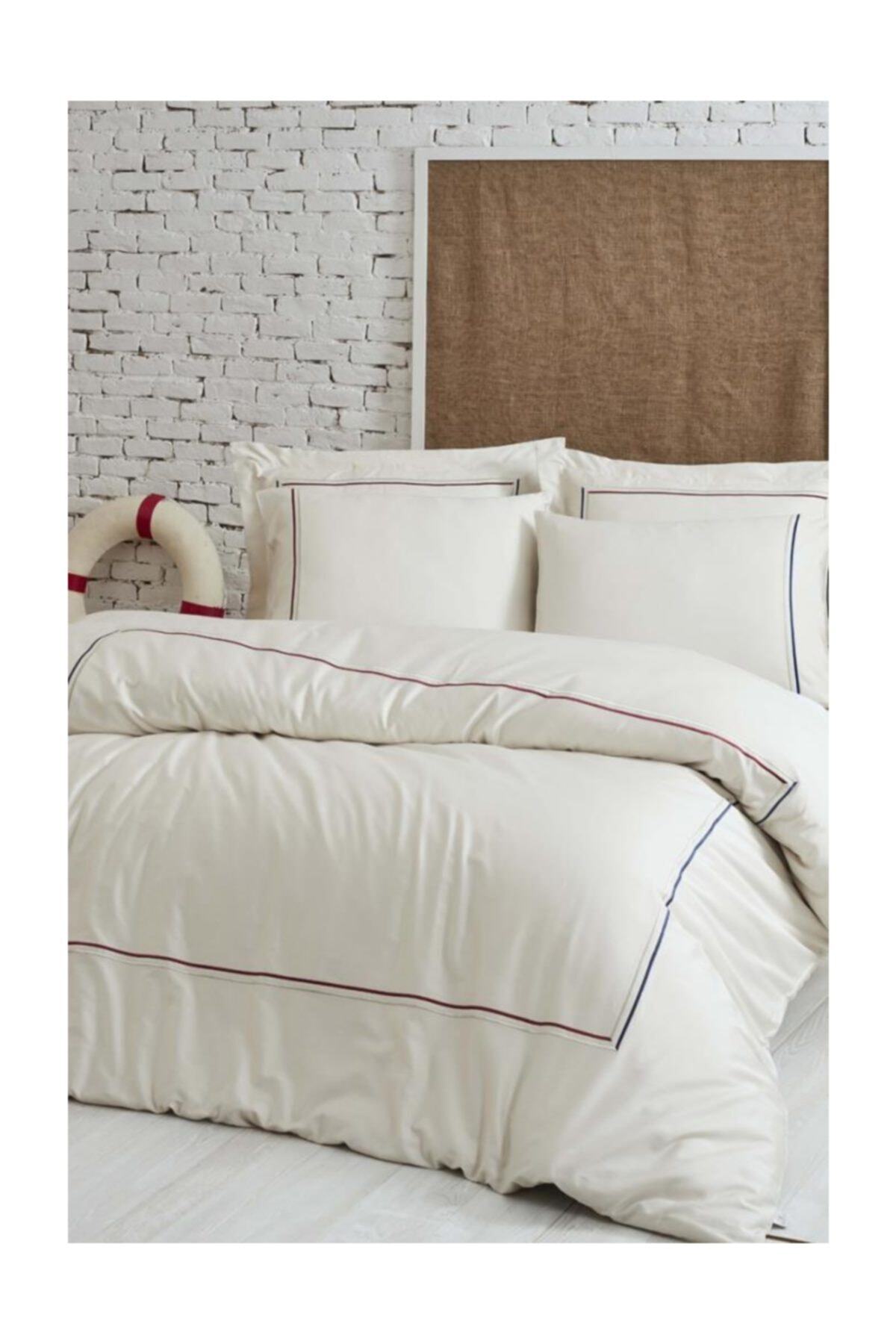 Ecocotton Maritime Battal Boy Nevresim Takımı Bej