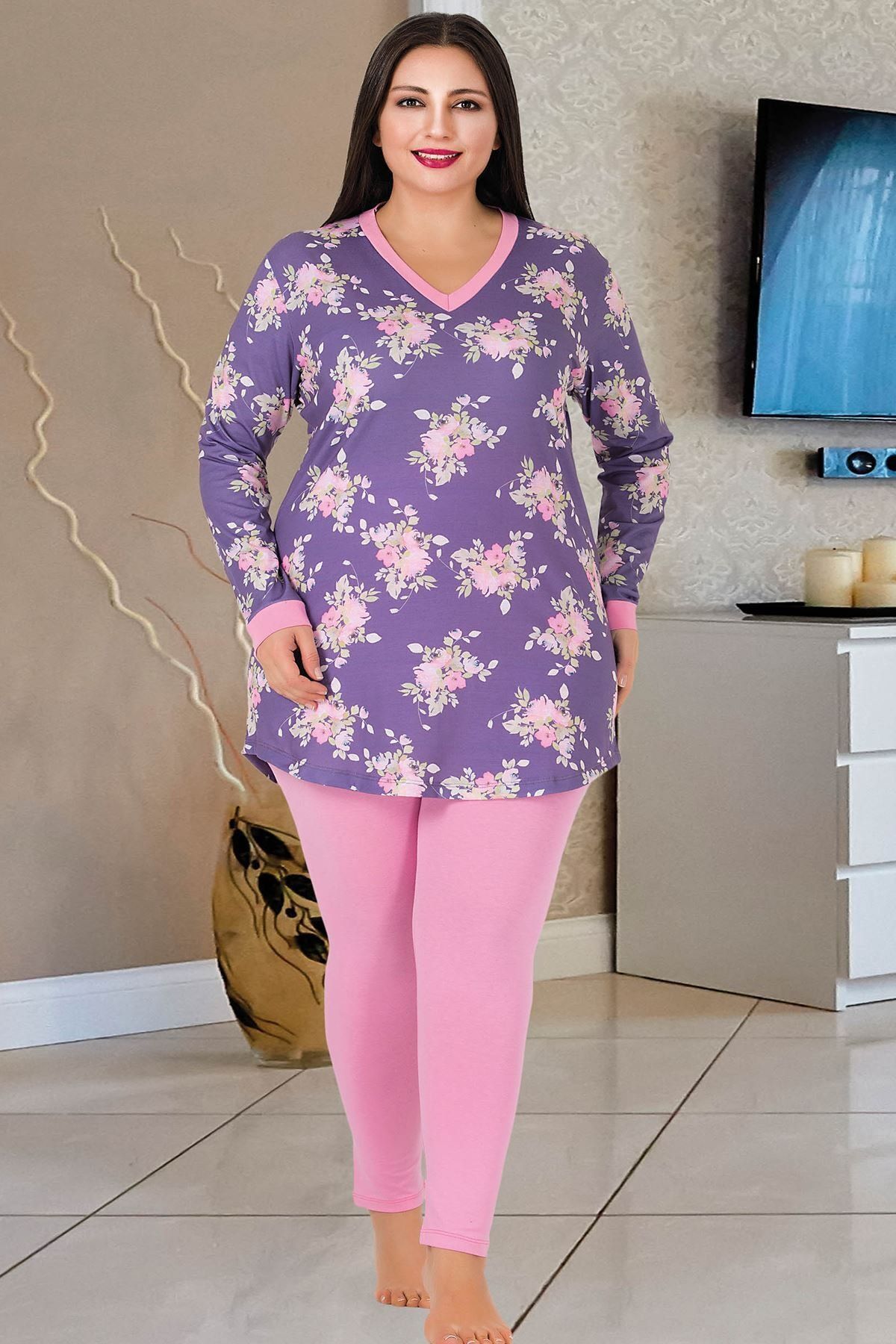 Lady Kadın Büyük Beden Pijama Takım