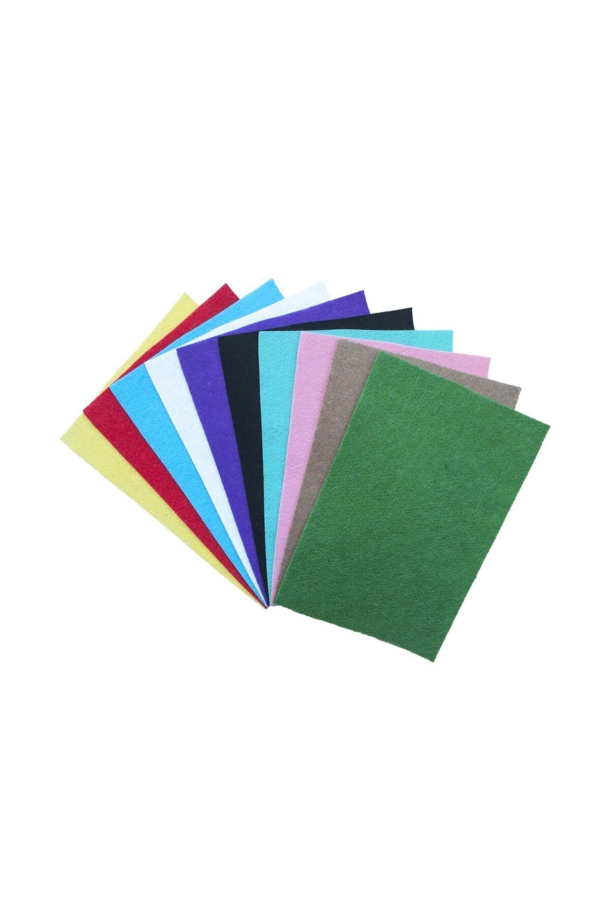 toptankece 10 Adet 50x50 cm Ölçülerinde Ince Keçe Paketi Karışık Renkler
