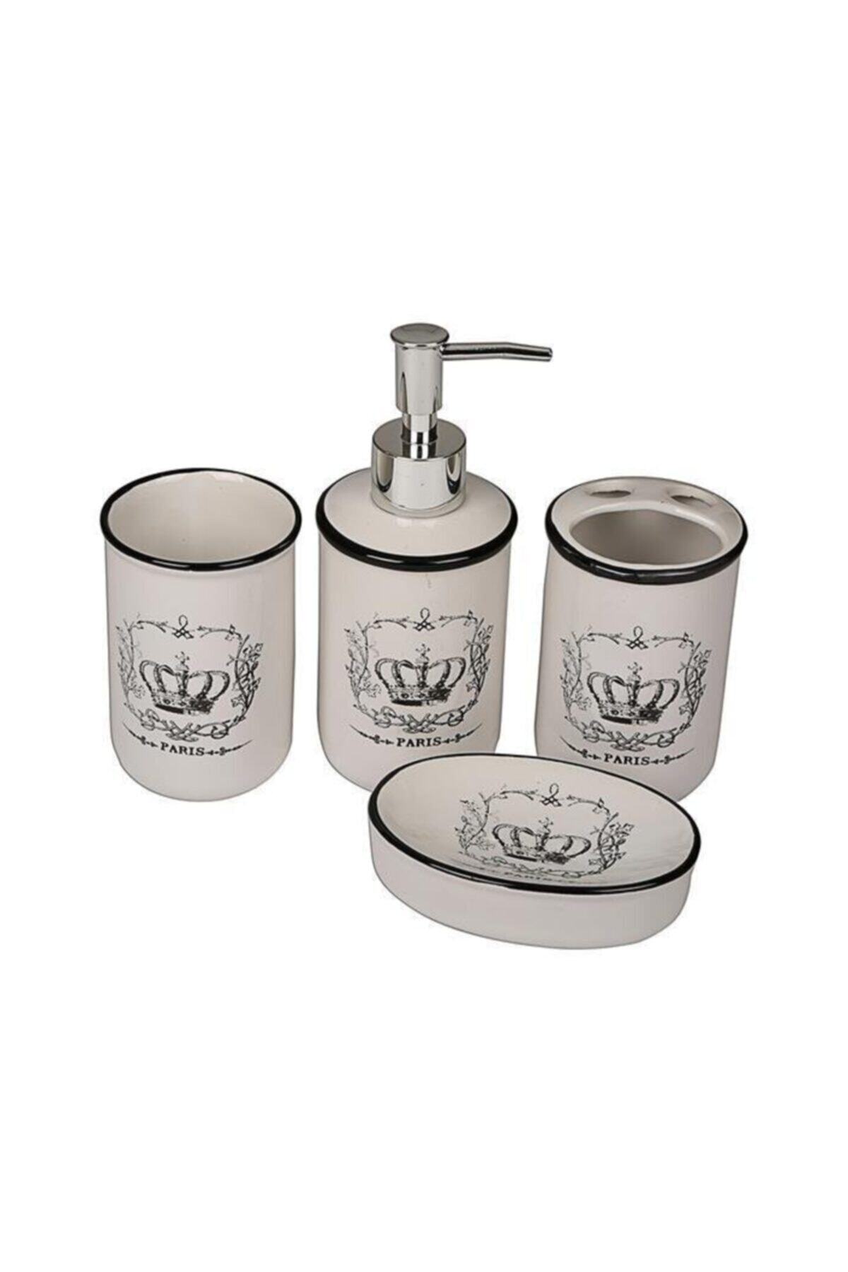 SETABIANCA Bath Banyo Seti 4lü Taç