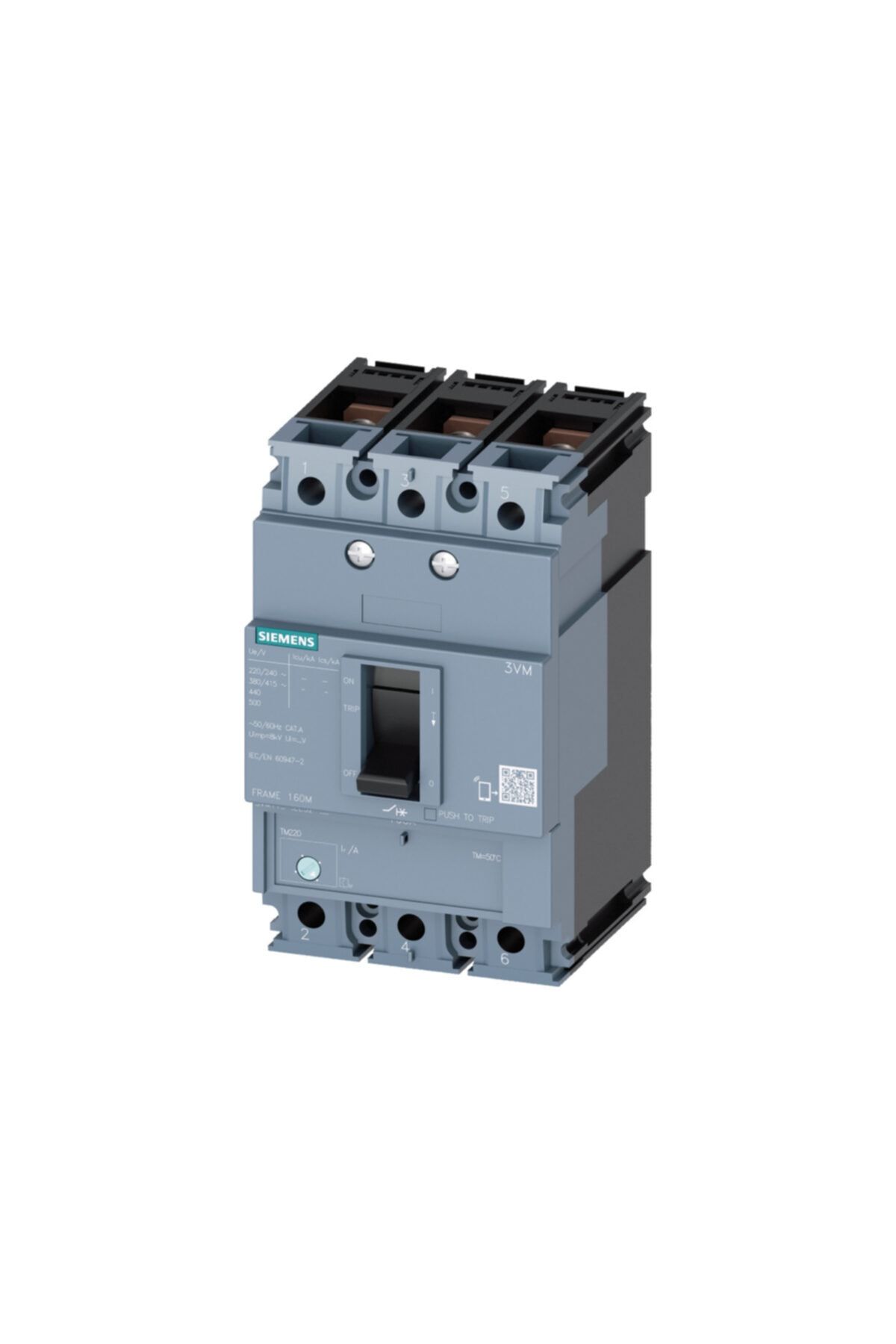 Siemens 3vm1180-3ee32-0aa0, Kompakt Termik Manyetik Şalter, 80 Amper, 25ka