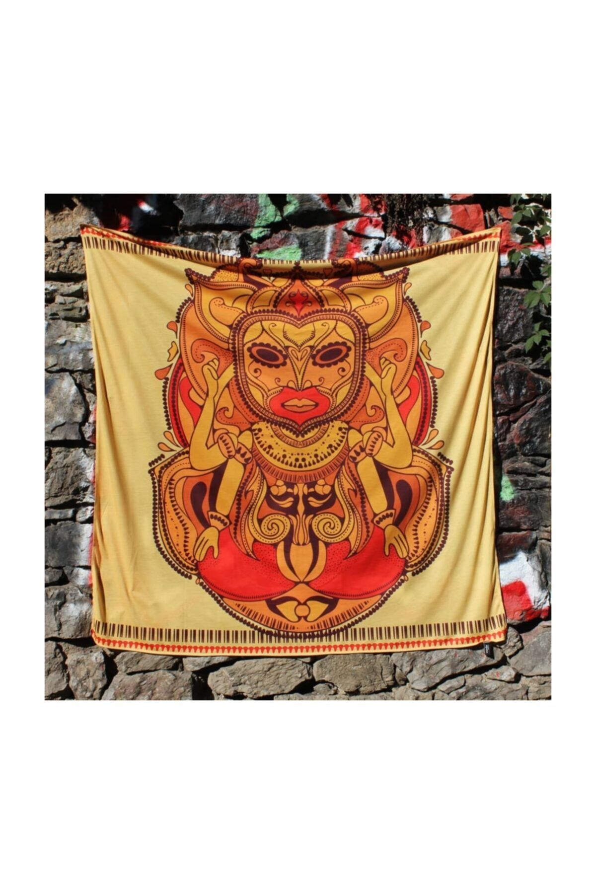 WANDER TAPESTRY Afrika Maske Duvar Örtüsü Tapestry 150x150