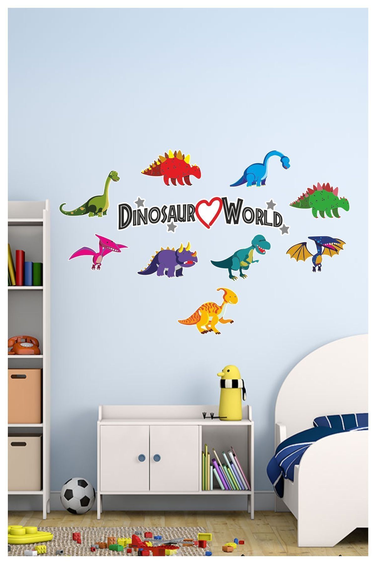 cizgisel reklam dinosaur world dinozor dunyasi sticker cocuk bebek odasi etiket fiyati yorumlari trendyol