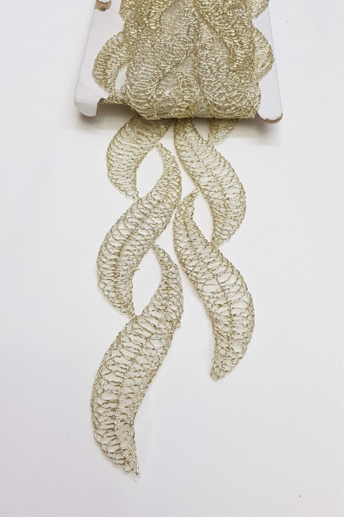 Hayalperest boncuk Gold Simli Güpür Ara Dantel