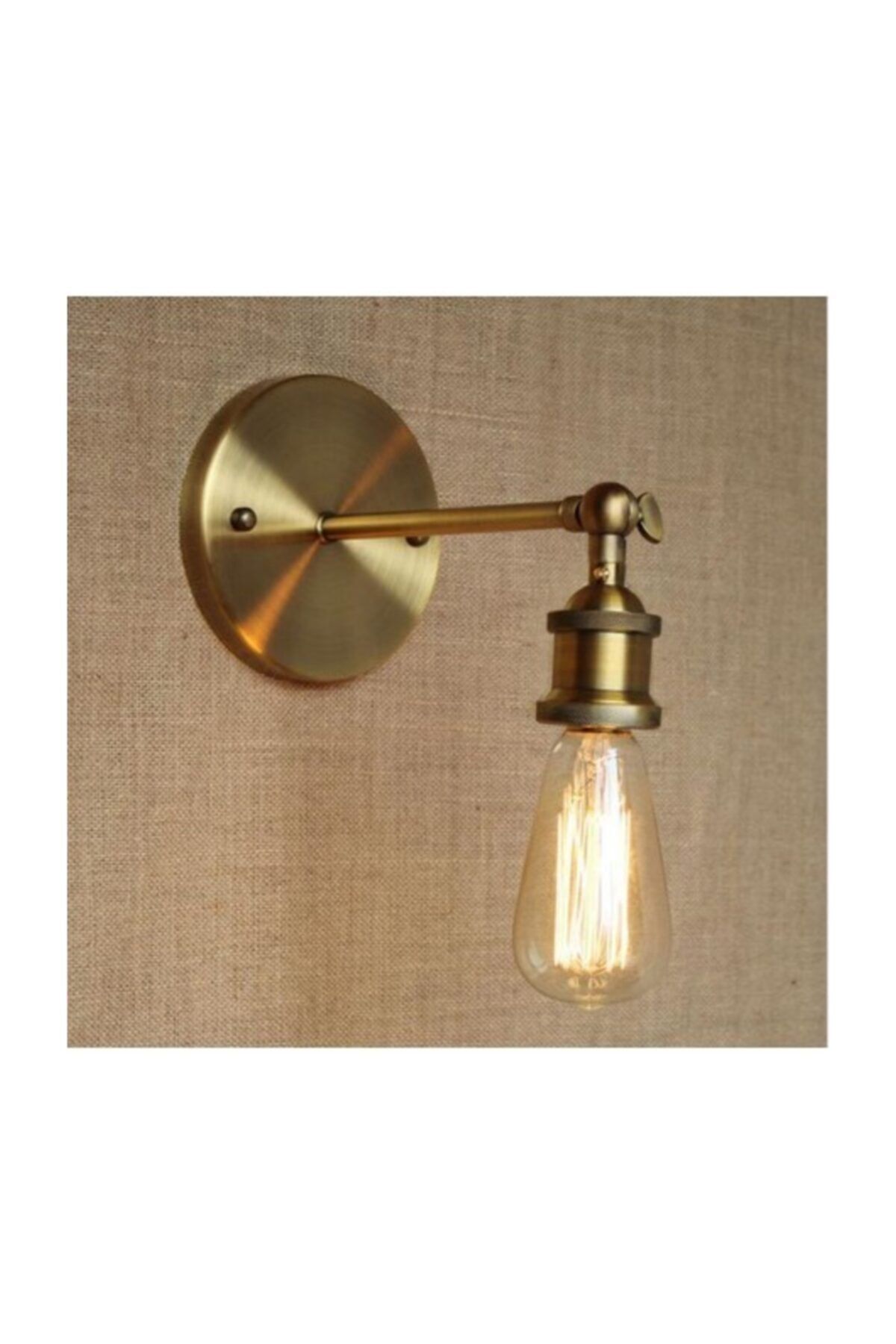 Rsylight Retro Eskitme Mafsallı Sade Aplik Rustik Duvar Aplik