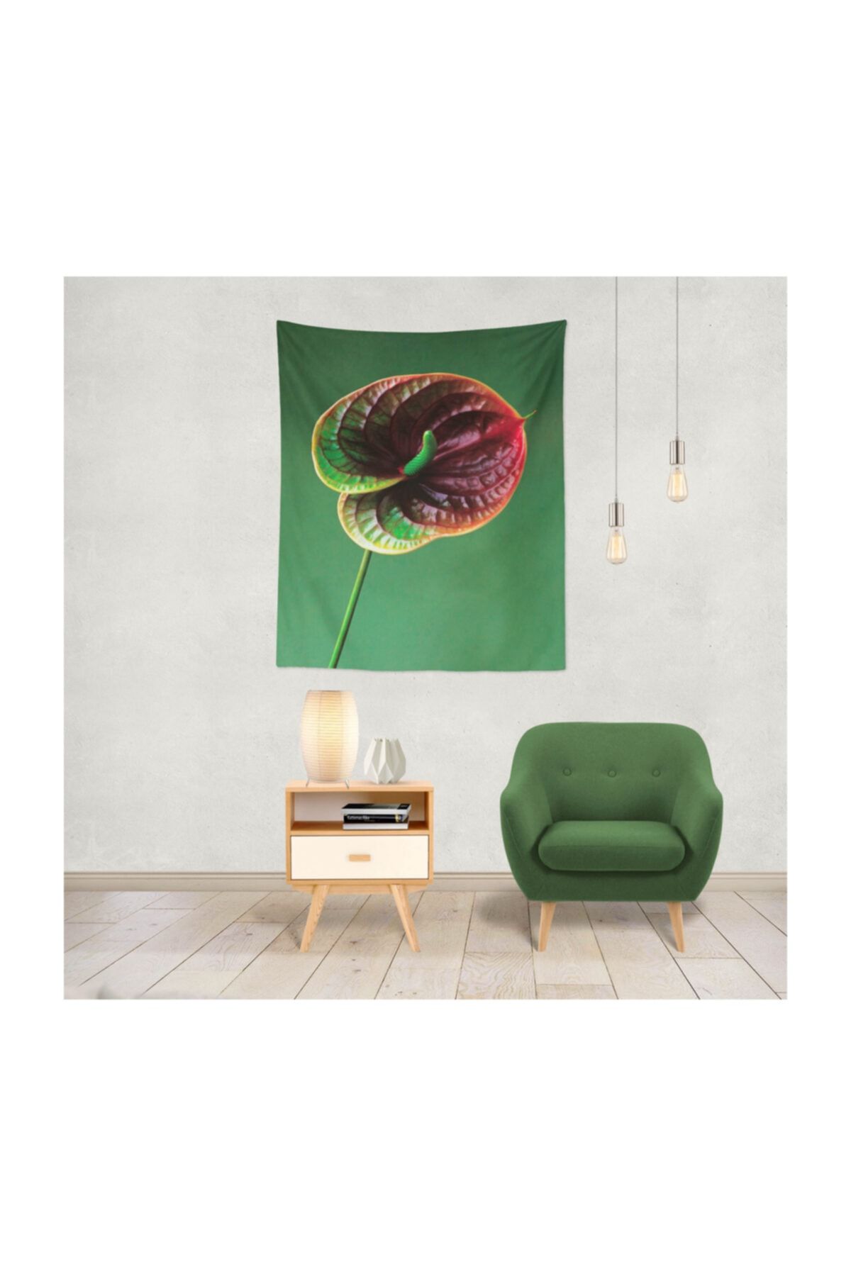 BuanArt Duvar Örtüsü 70x100 Cm - Antoryum Anthurium