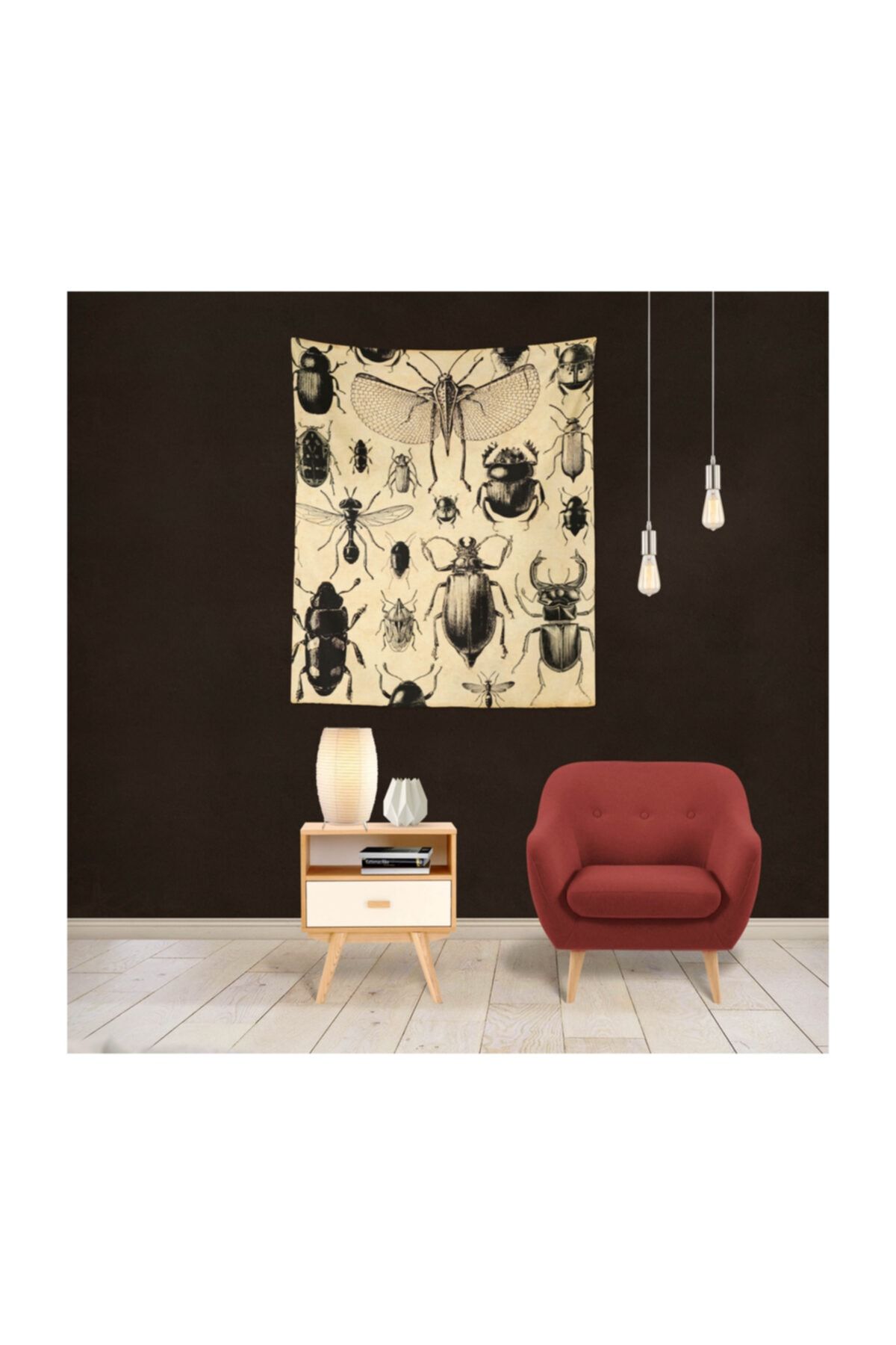 BuanArt Duvar Örtüsü 70x100 Cm - Vinatge Entomology