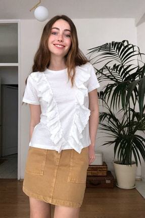 TRENDYOLMİLLA Ekru Brode Detaylı &Ouml;rme Bluz TWOSS20BZ1403