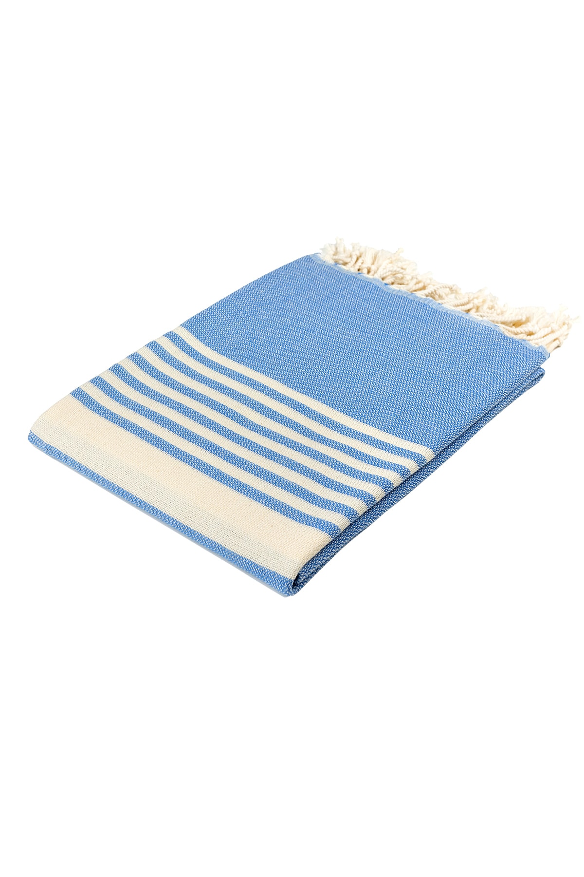 Eselba Santorini Basic Mavi % 100 Organik Pamuk Peştamal Havlu