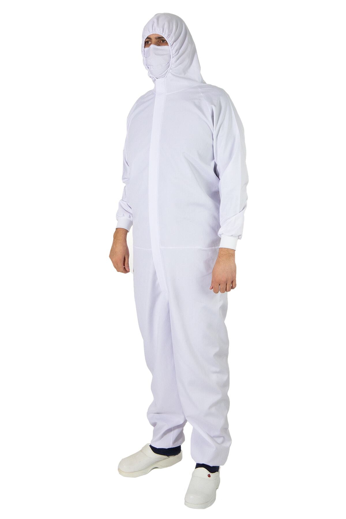 ZENTREND Koruyucu Beyaz Kumaş Tulum , Yıkanabilir;