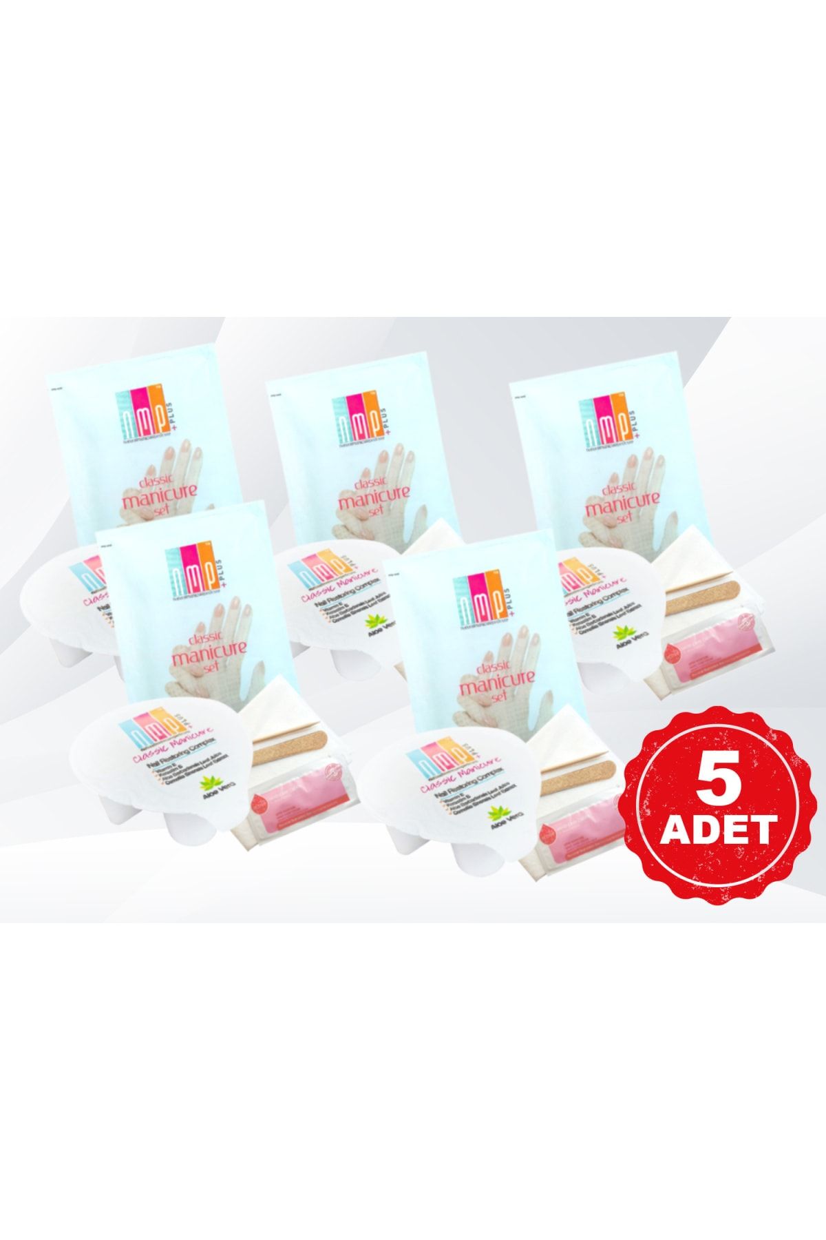 EKM kozmetik Nmp Sulu Manikür Tas Seti - 5 Adet