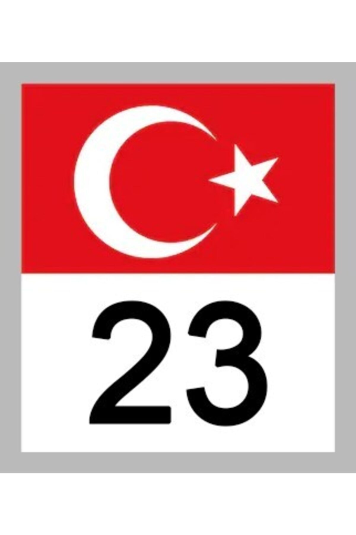 Apex 23 Elazığ Türk Bayrağı Ve Plaka Kodu Ön Cam Sticker Yapıştırma