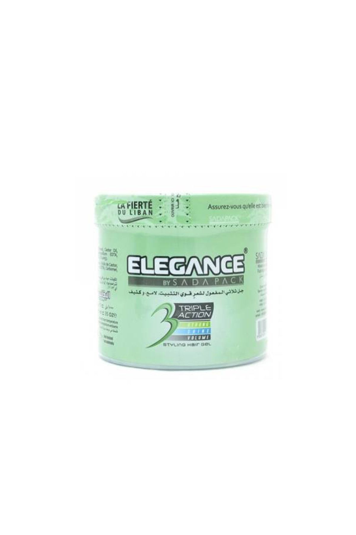 Elegance Plus 3 Trıple Actıon Stylıng Haır Gel 500 Ml (grey) 3 Etkili Şekillendirici Jöle Elegance