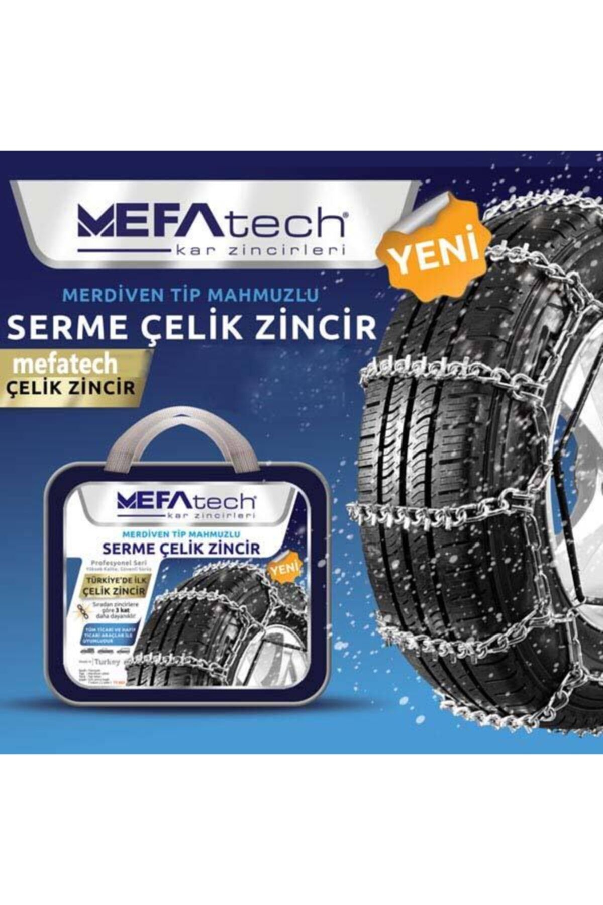 MEFATECH Merdiven Serme Kar Patinaj Zinciri 225/75x15 No600x18