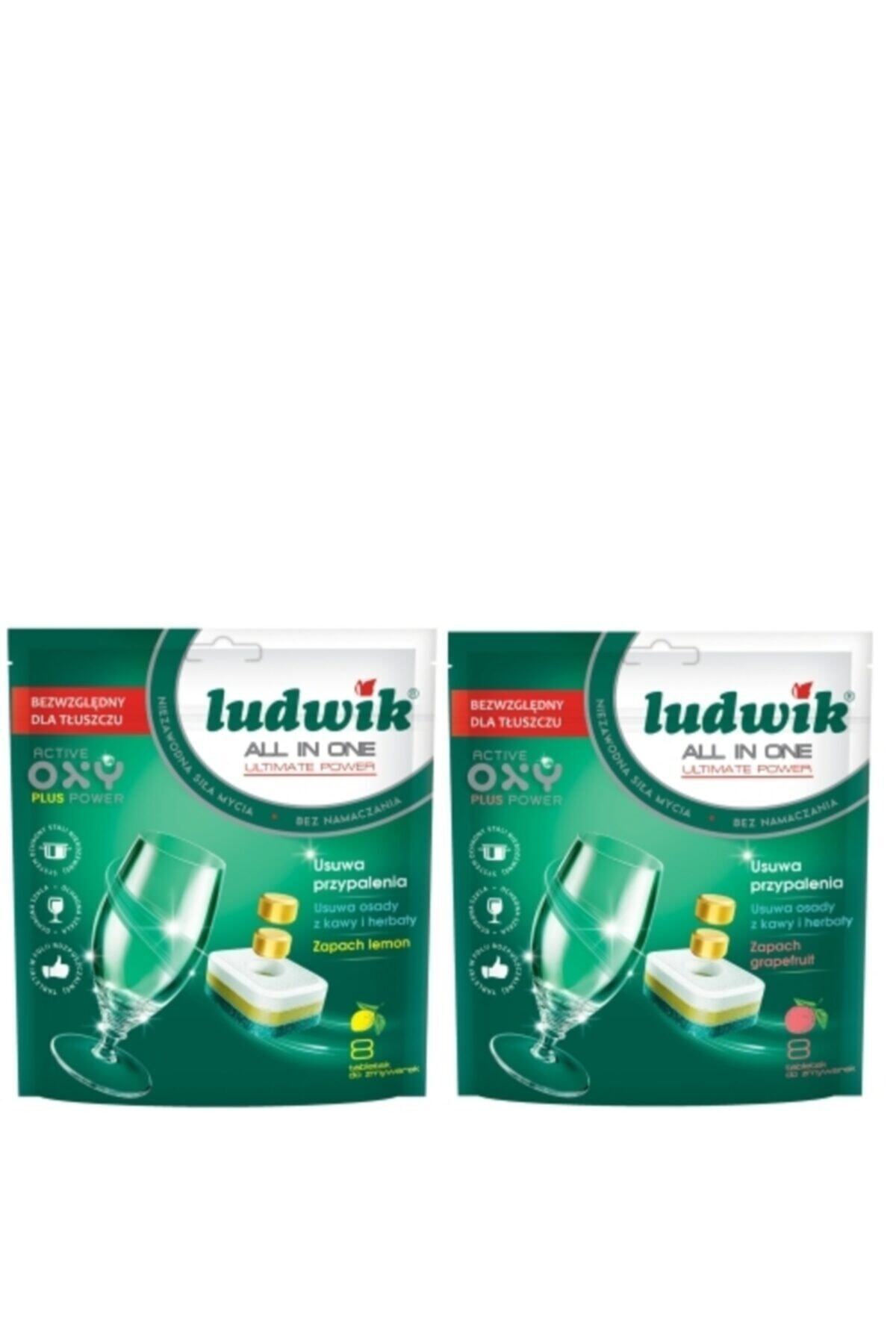 LUDWİK Limonlu 8 Adet Narlı 8 Adet Hepsi Bir Arada Bulaşık Tableti
