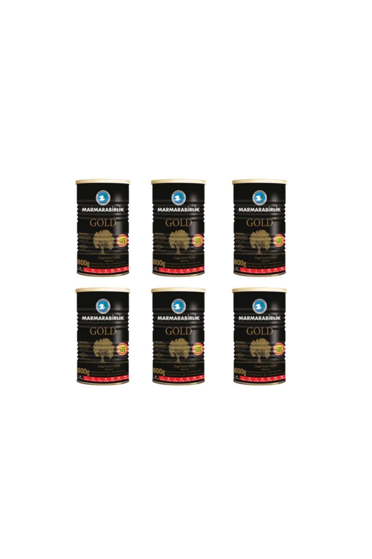 MarmaraBirlik Marmarabırlık 800g Gold Xl 201/230 Teneke*6 Adet