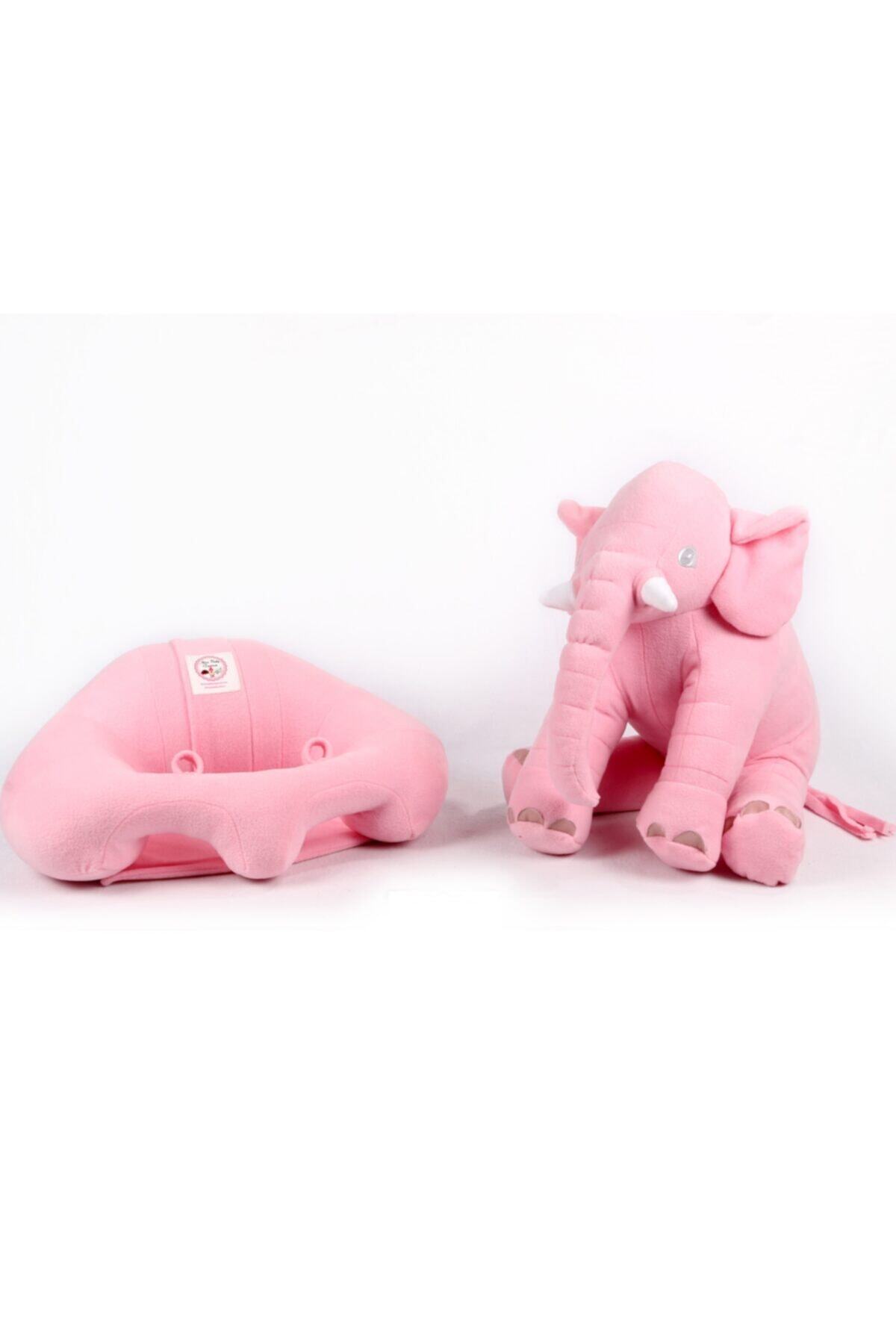 nisa baby tasarım Nisababytasarım Bebek Oturma Destek Dik Duruş Koltuğu Uyku Arkadaşım Fil Seti Pembe/pembe