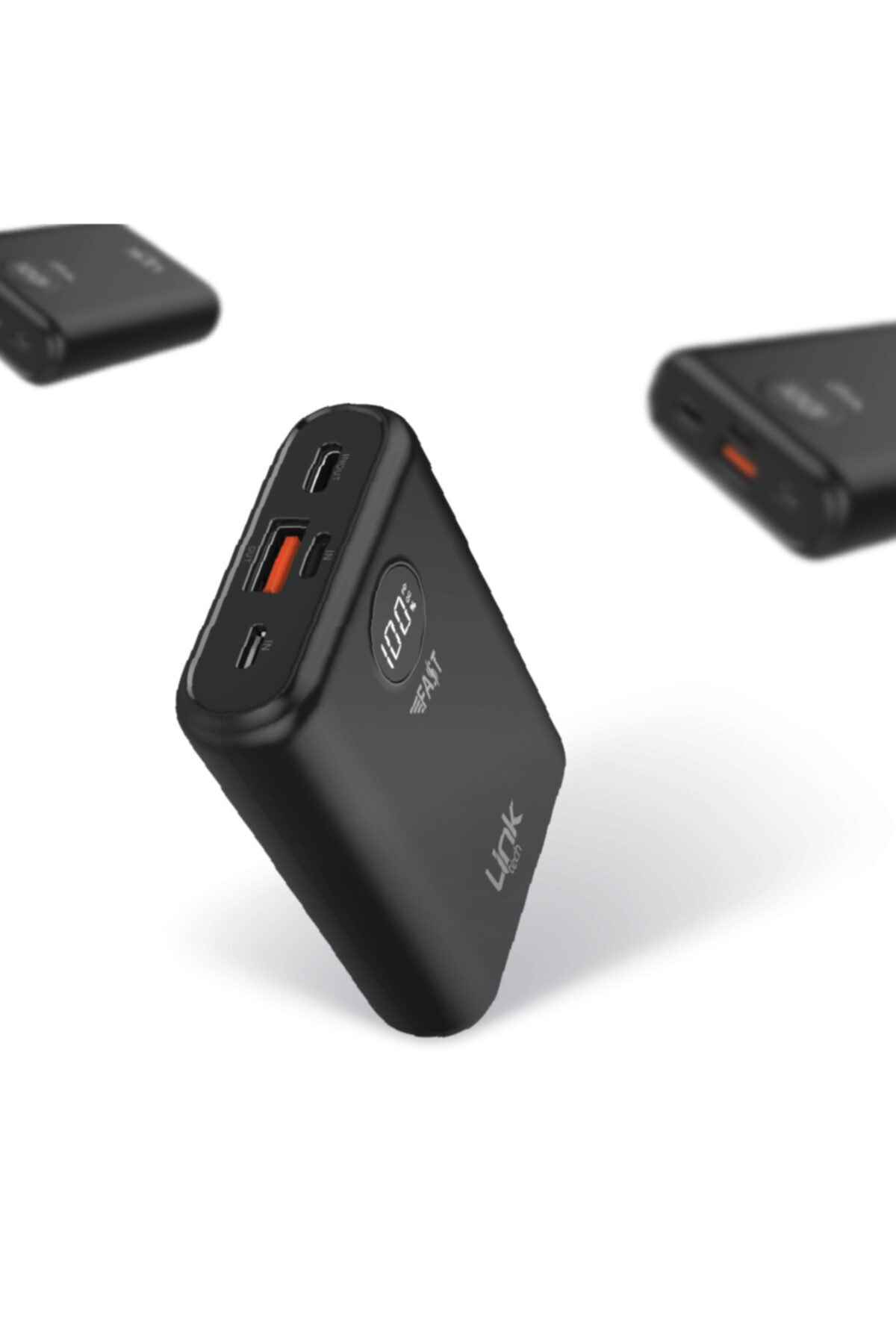 Link Tech Lf10 Mini Quick Charge 3.0 Dijital Ekranlı 10000 Mah Powerbank