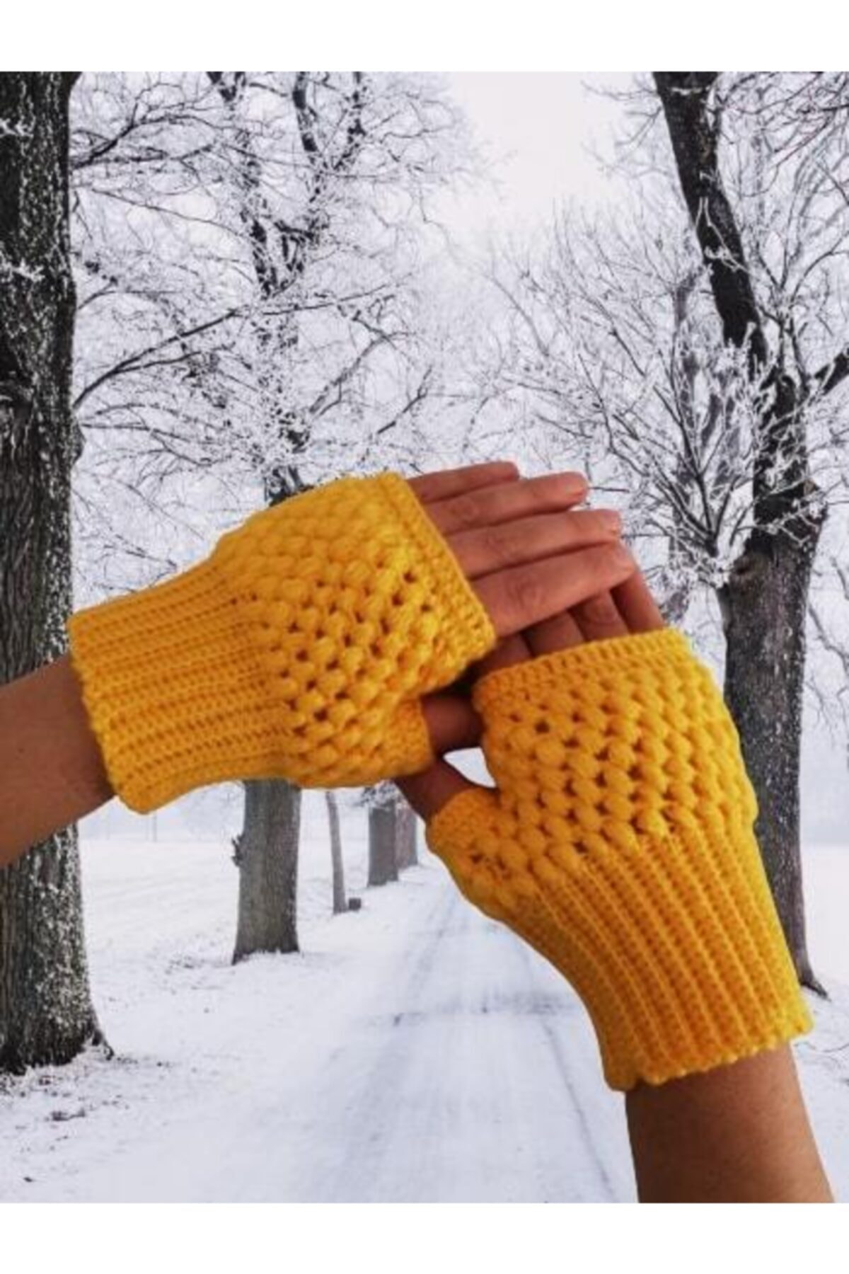 Nuh Home El Yapımı Kısa Parmaksız Bayan Eldiveni