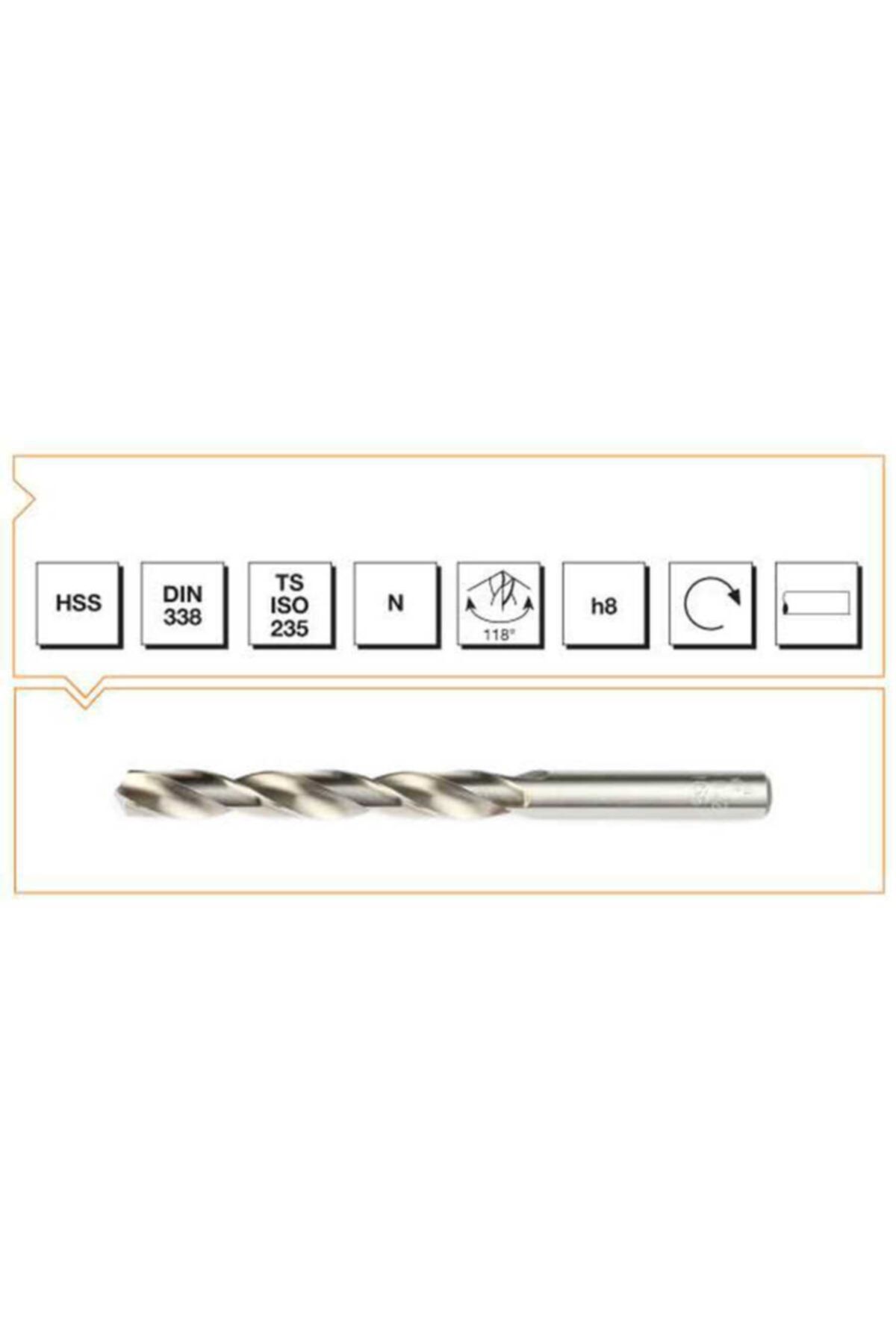 Makina Takım 17.5mm Hss Dın 338 Silindirik Saplı Kısa Taşlanmış Matkap Ucu