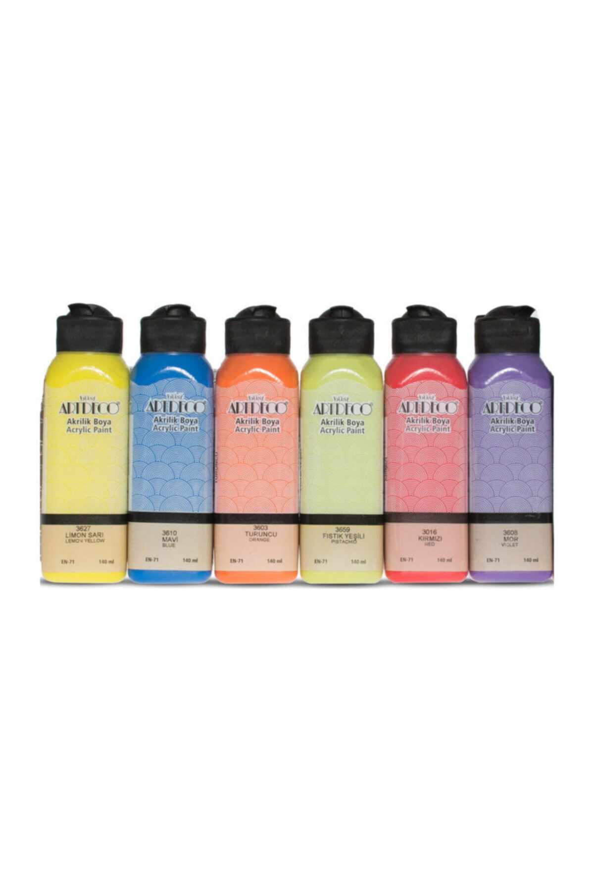 artdeco akrilik boya 140 ml x 6 renk vintage set fiyati yorumlari trendyol