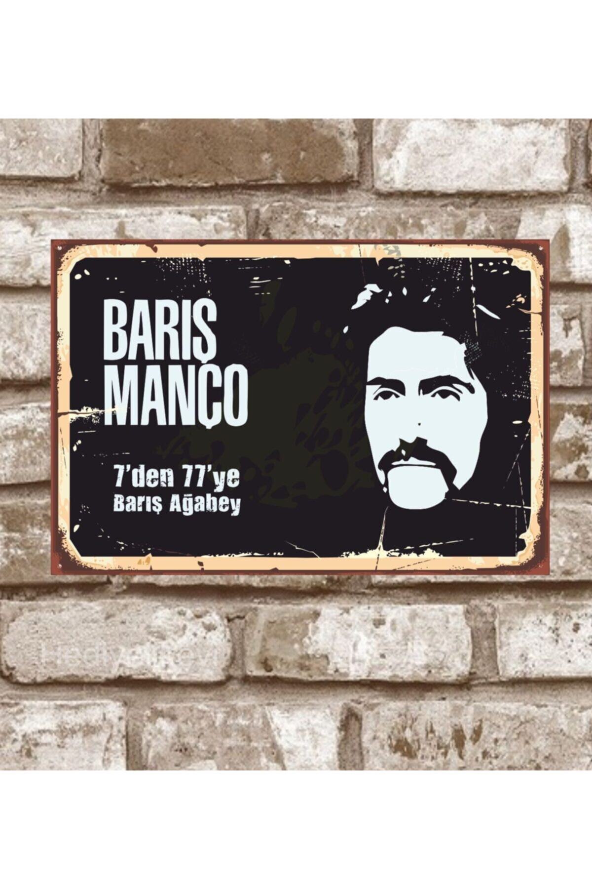 hediyelikevi Metal Barış Manço 7den 77 Ye Retro Poster (29x19)