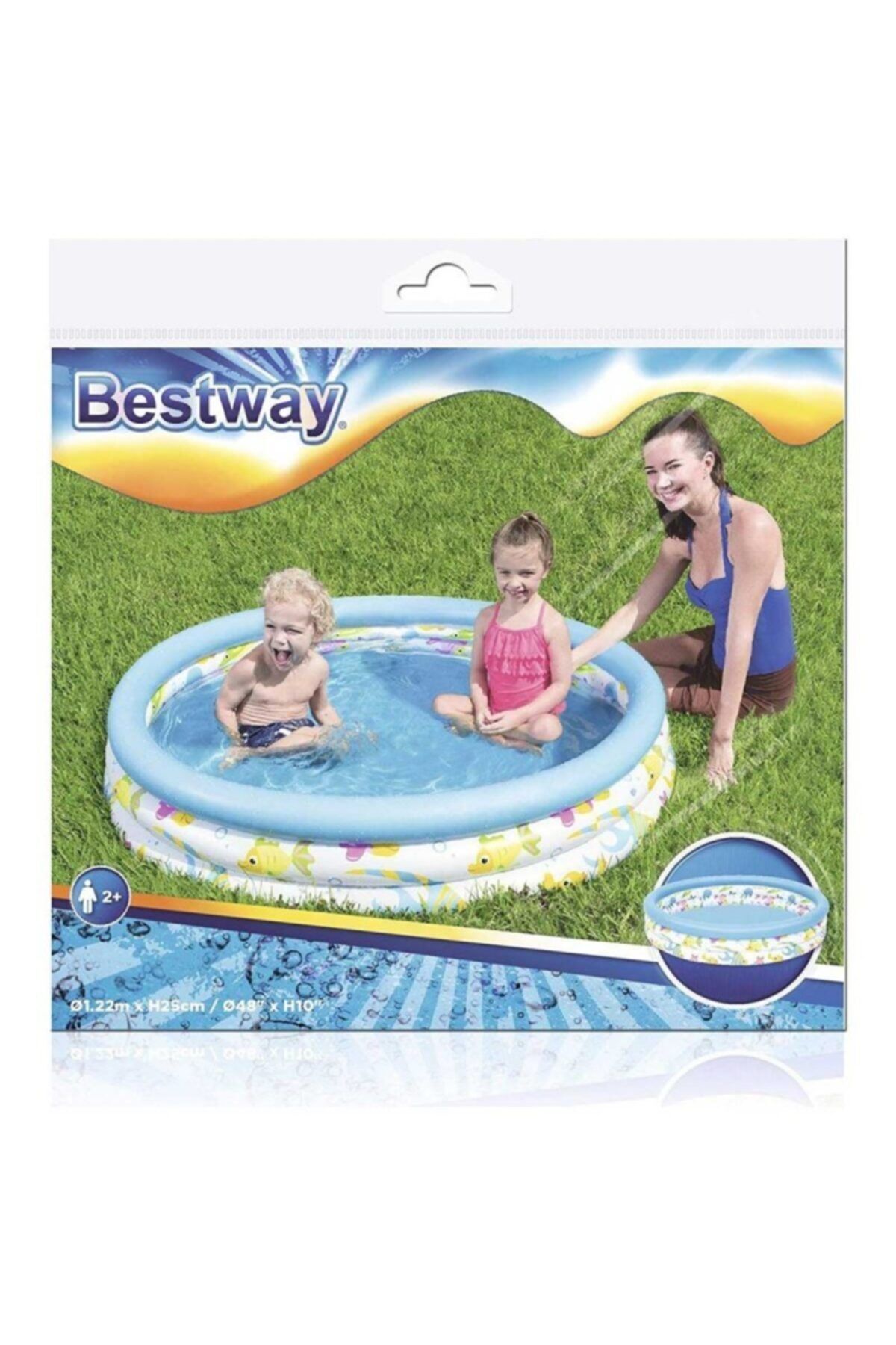 BESTWAY 3 Halka Desenli Yuvarlak Havuz 122x25 51009