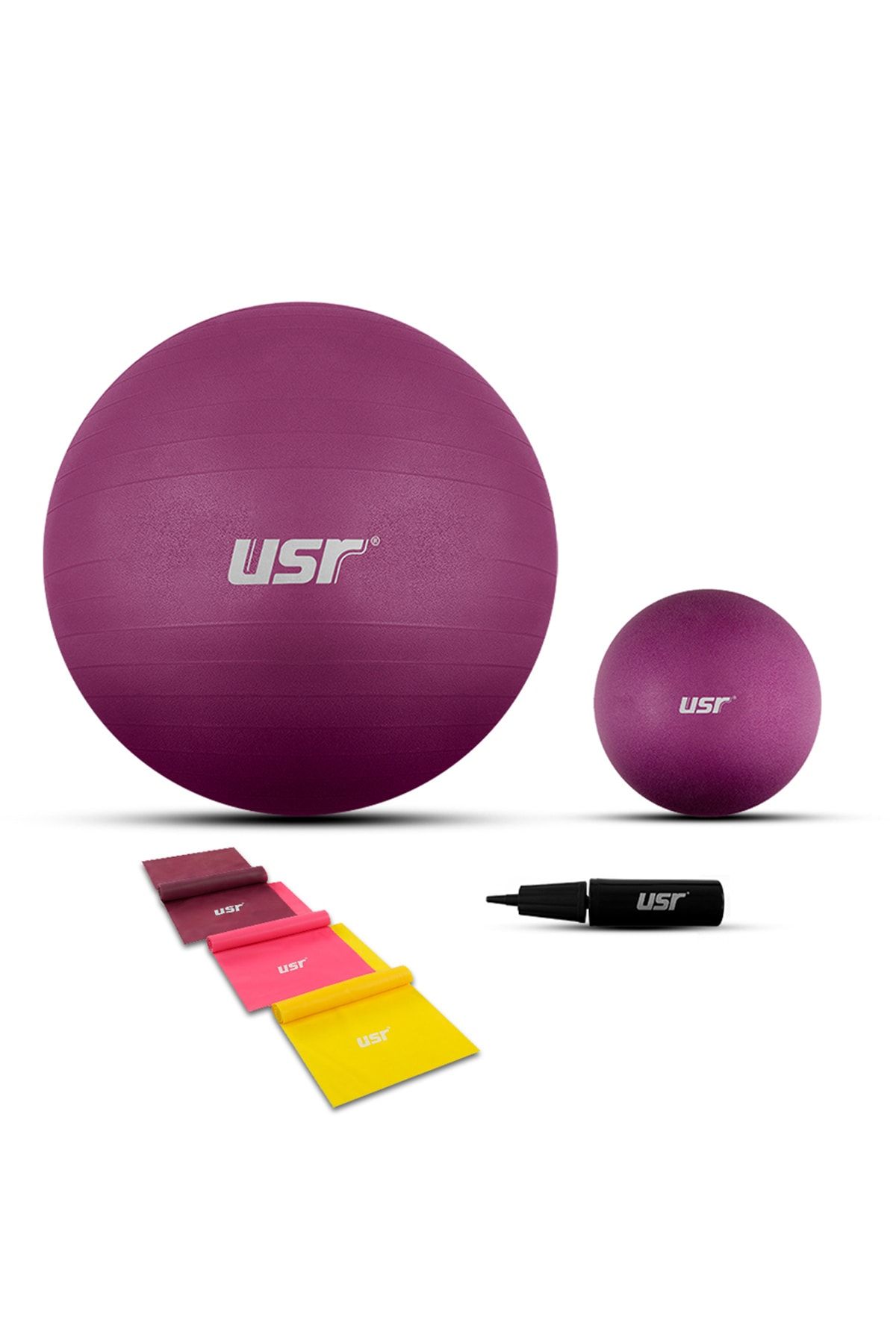 USR 20552bl 20+55 Cm Pilates Topu + Pompası + 3 Lastik