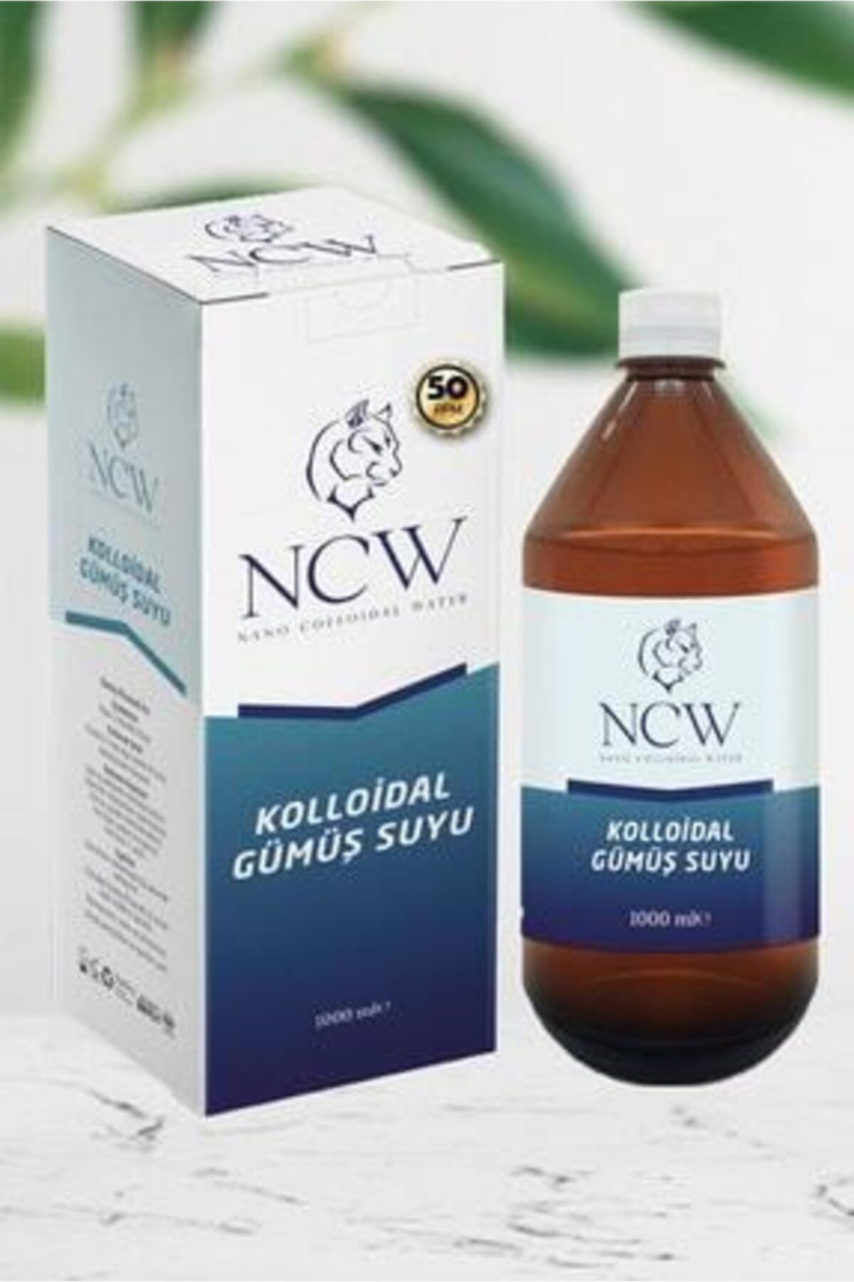 NCW Gümüş Suyu Kolloidal Gümüş Mineralli Su 50 Ppm 1 Lt
