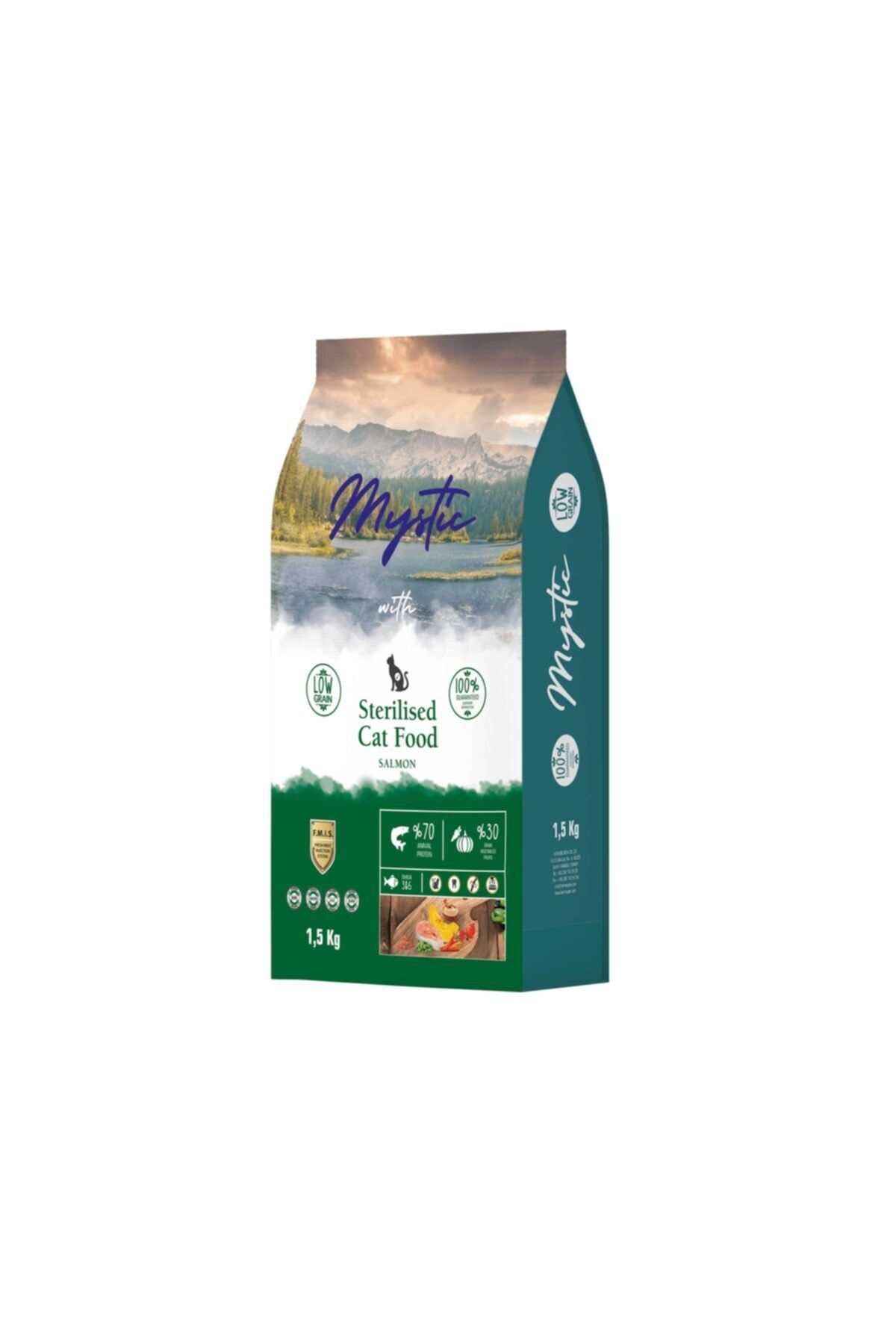 Mystic Düşük Tahıllı Kısırlaştırılmış Somonlu Kedi Maması 1,5 kg