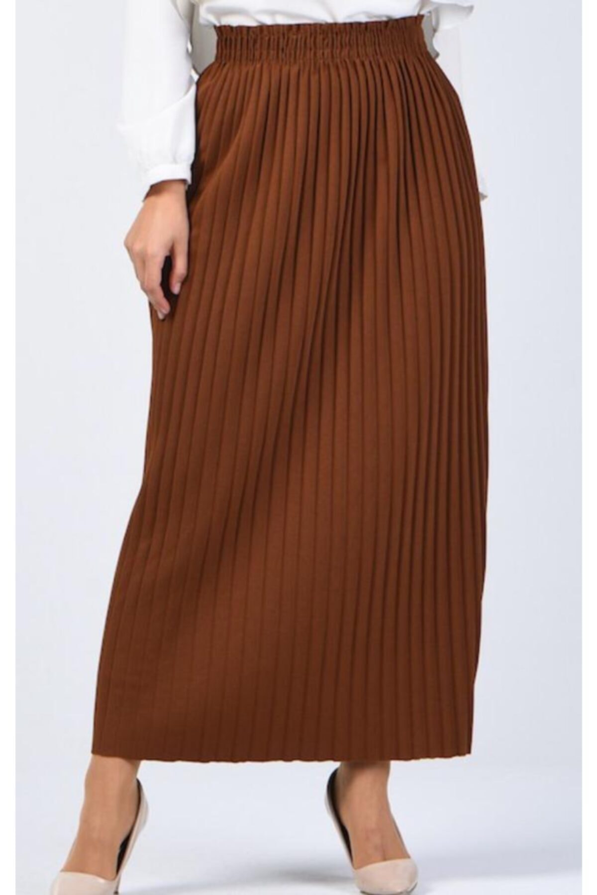 Sezici Giyim Kadın Taba Piliseli Etek