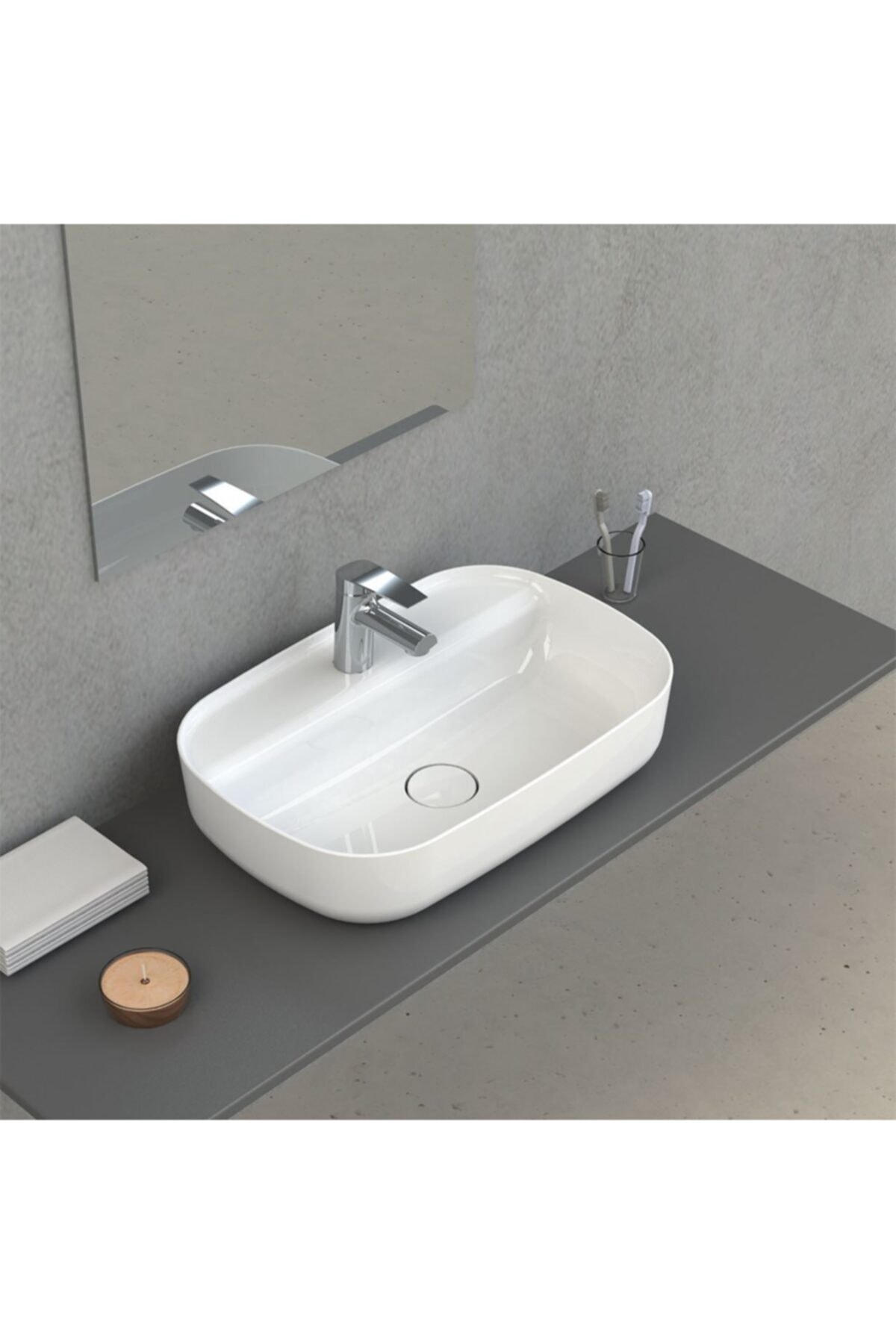 TURKUAZ Aqua 60 Cm Tezgah Üstü Lavabo
