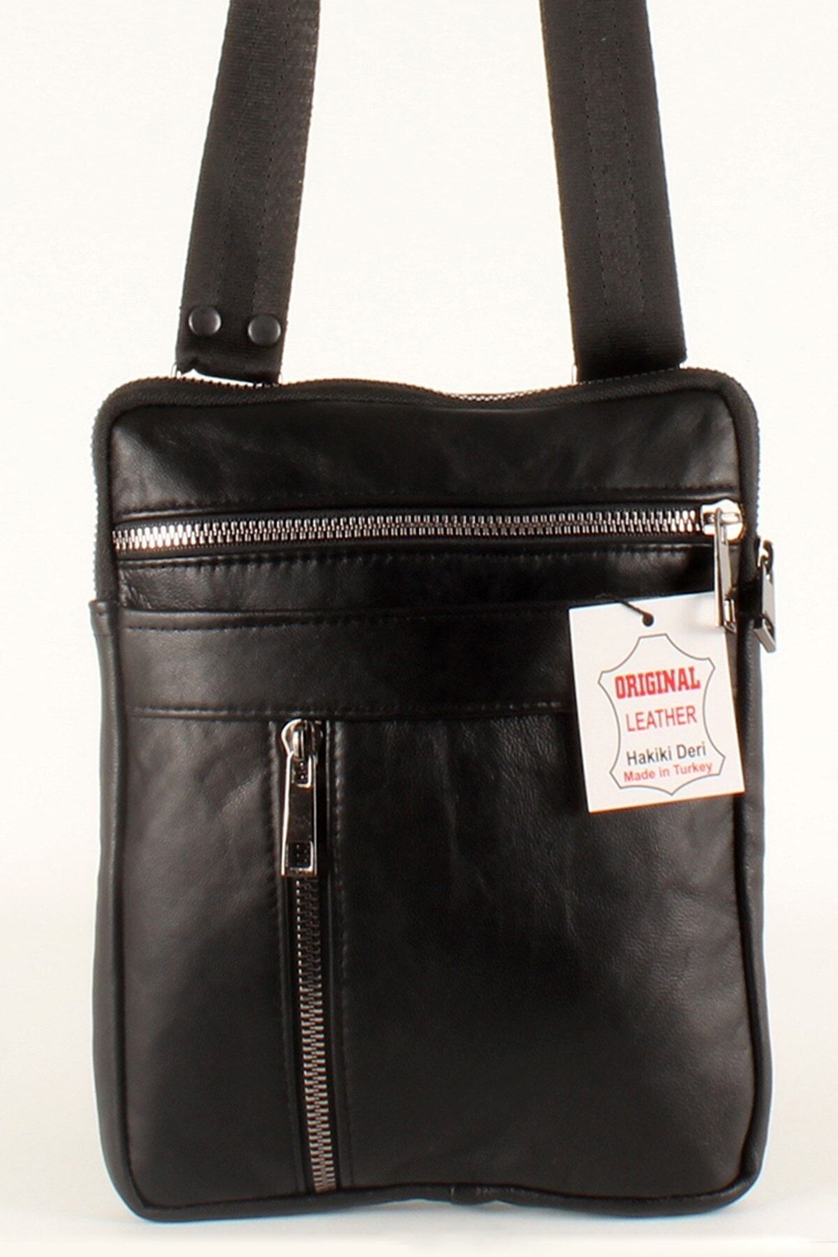 Luwwe Bag's Erkek Siyah Hakiki Deri Postacı Çantası