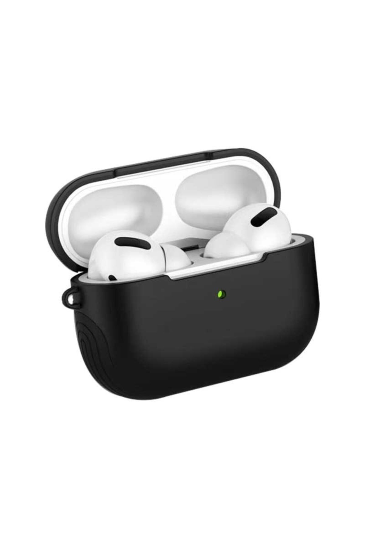 CaseStreet Case Street Apple Airpods Pro Case Kılıf Silikon Çift Renk Şık Tasarım Siyah