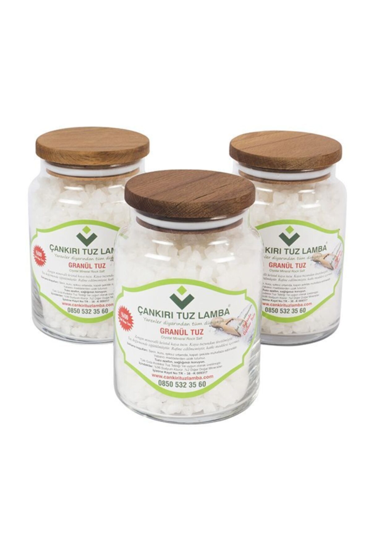 Çankırı Tuz Lamba Çankırı Sofrada Öğütme Tuzu Net 3000 Gr Büyük Boy 3'lü Set