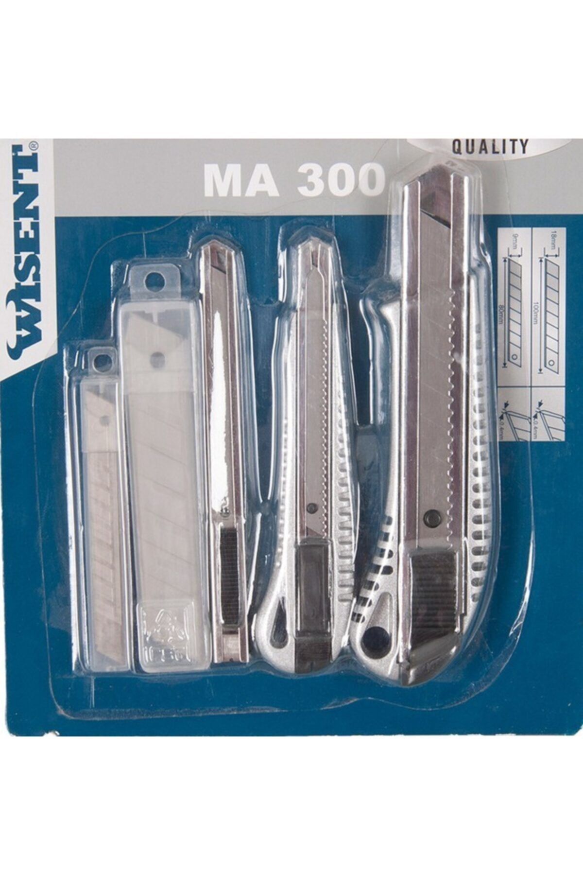 WİSENT Metal Maket Bıçağı Seti Yedekli