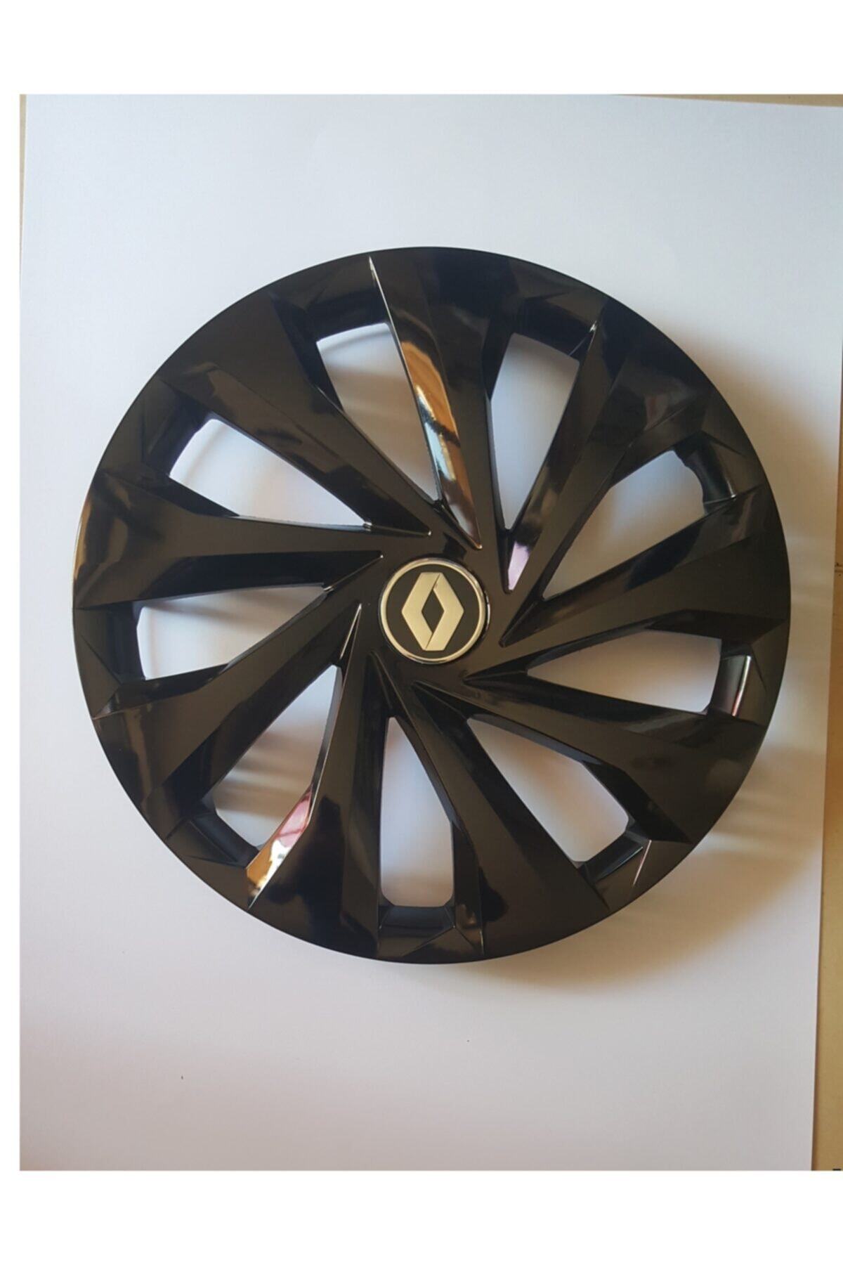 SION Renault Clio 4 15 Pianoblack Parlak Siyah Jant Kapağı 4lü Set Amblem Hediyeli