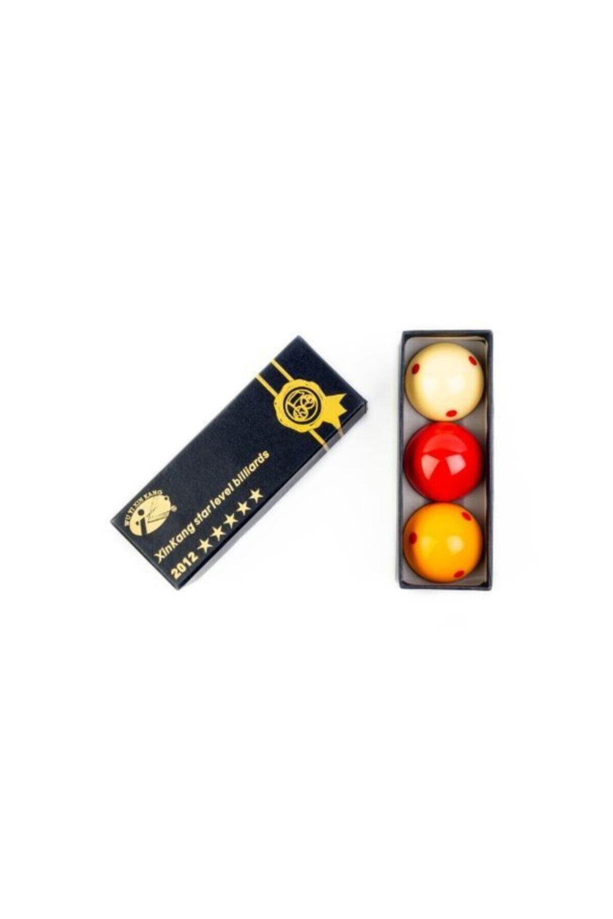 AMERİKAN Süper Pro Cup Benekli 3 Top Carom Bilardo Top Seti 61.5 Mm