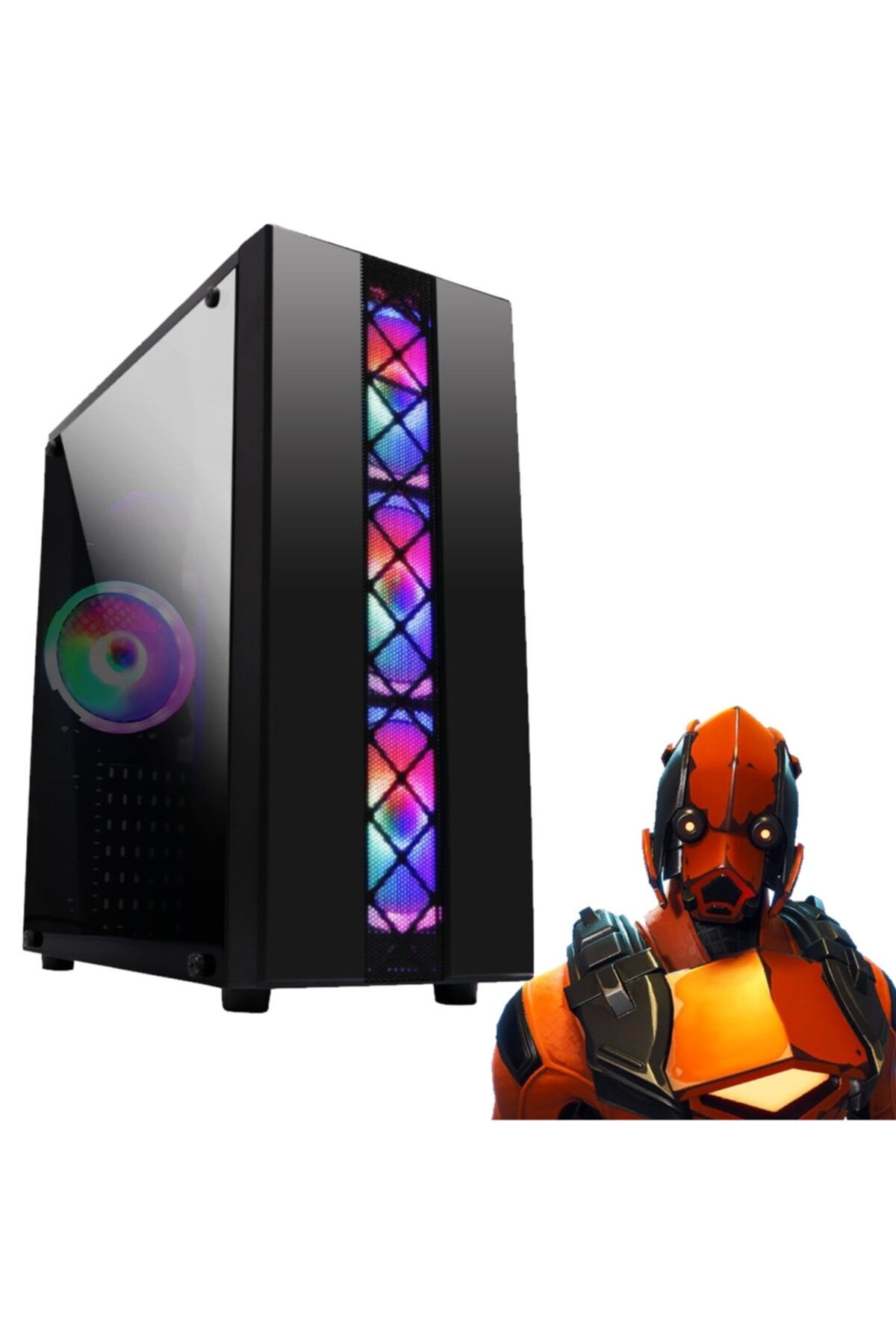 TURBOX Nitrox Trinity X311b 300w Psu 4xrainbow Fan Usb 3.0 Mid Tower Oyuncu Bilgisayar Kasası