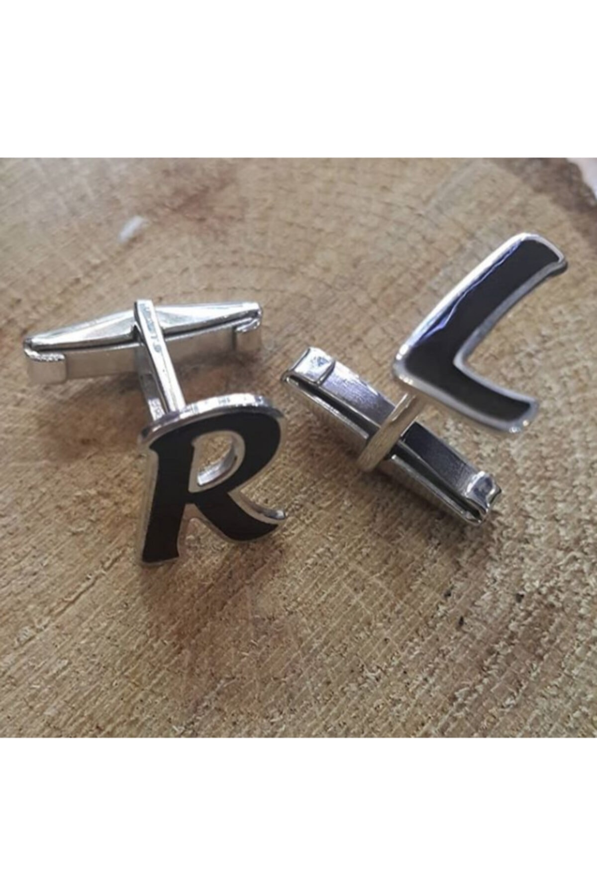 Jw jewellery Harfli Gümüş Kol Düğmesi