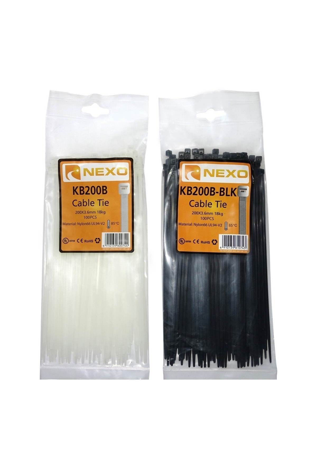 Nexo Plastik Kablo Bağı 200x3,60 Siyah 100'lü