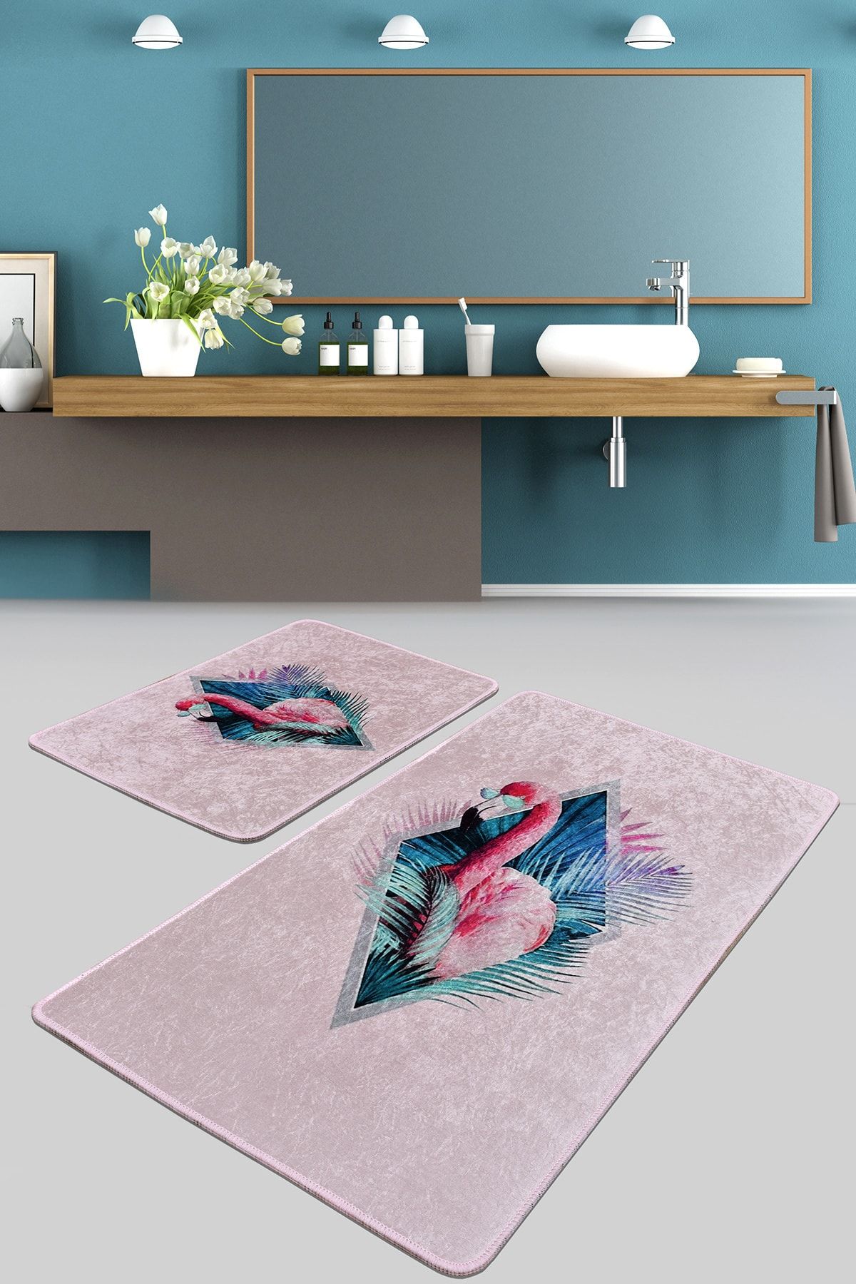 Chilai Home Ravina Djt 2 Li Set Banyo Halısı Klozet Takımı Paspas Seti