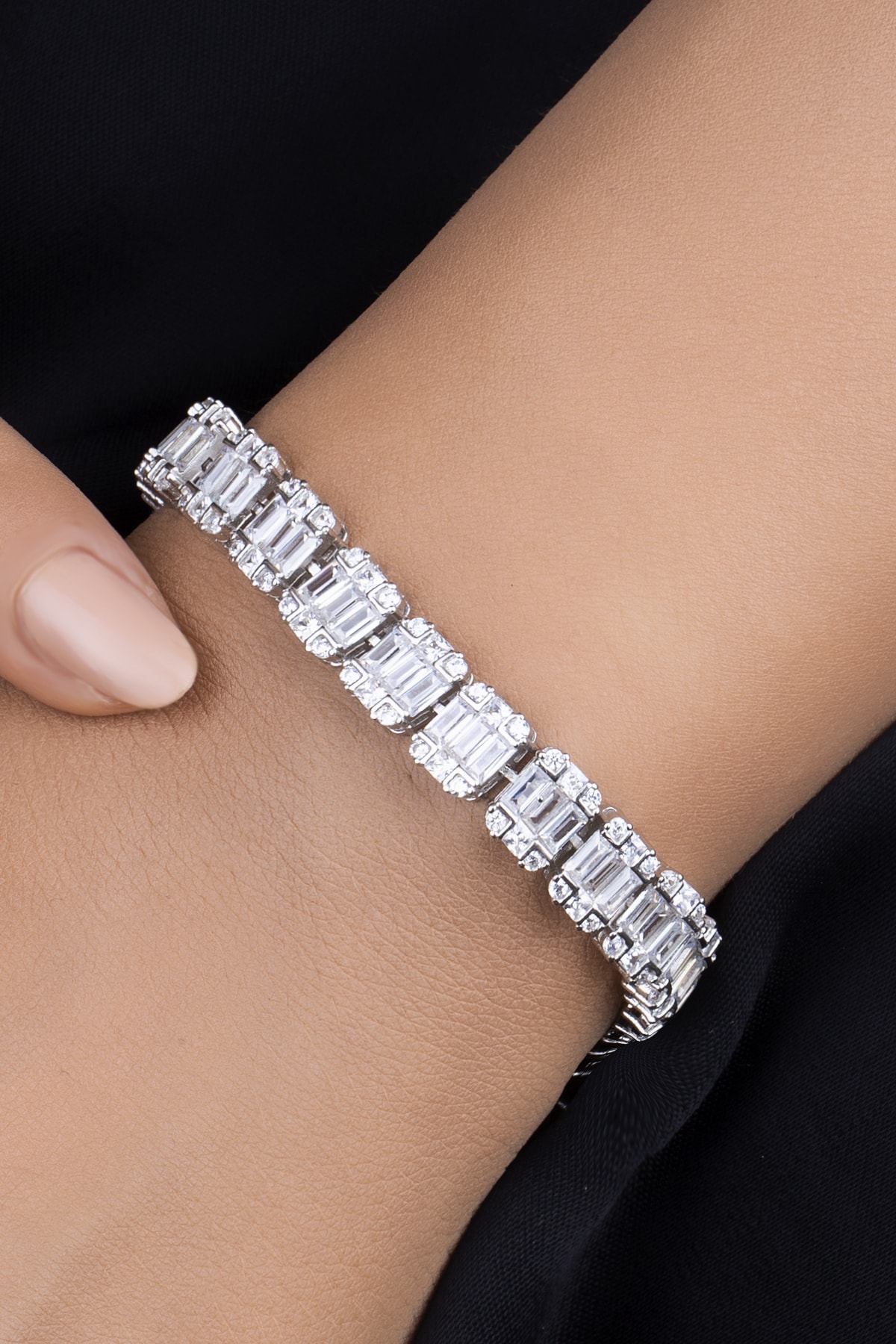 EP DESİGNSS Kadın Gümüş Baget Bileklik