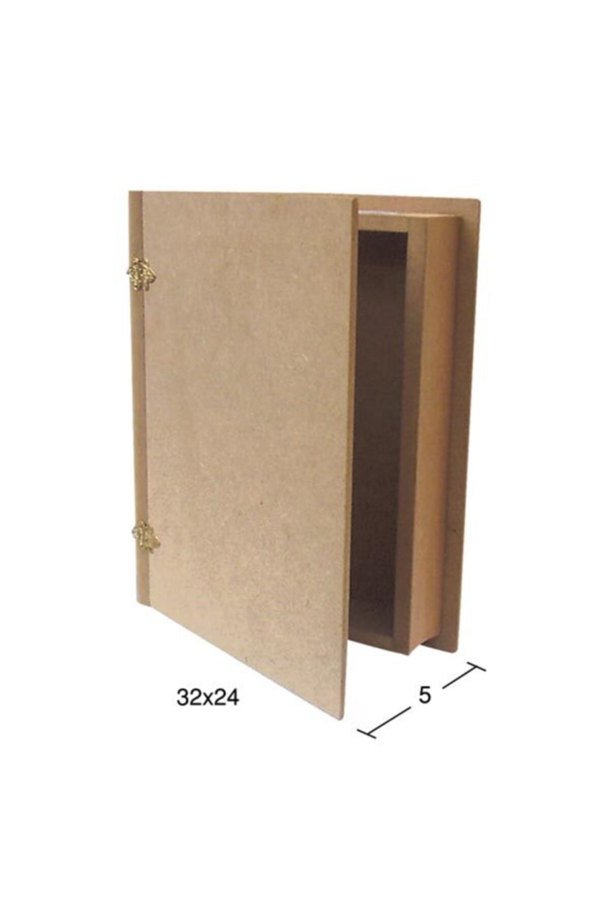 Ahşap Mdf Kitap Kutu 32x24x6,5 Cm