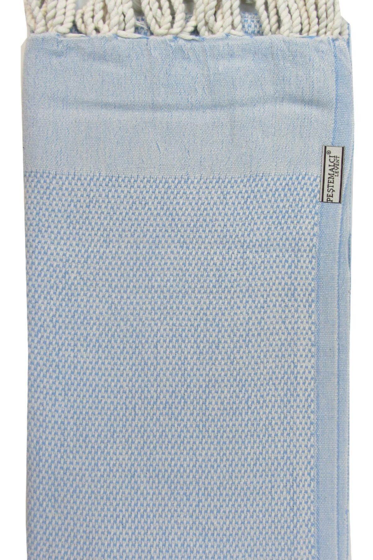 Peştemalcı Levent El Dokuması %100 Pamuk Bebe Mavi Peştamal (100x180cm.)