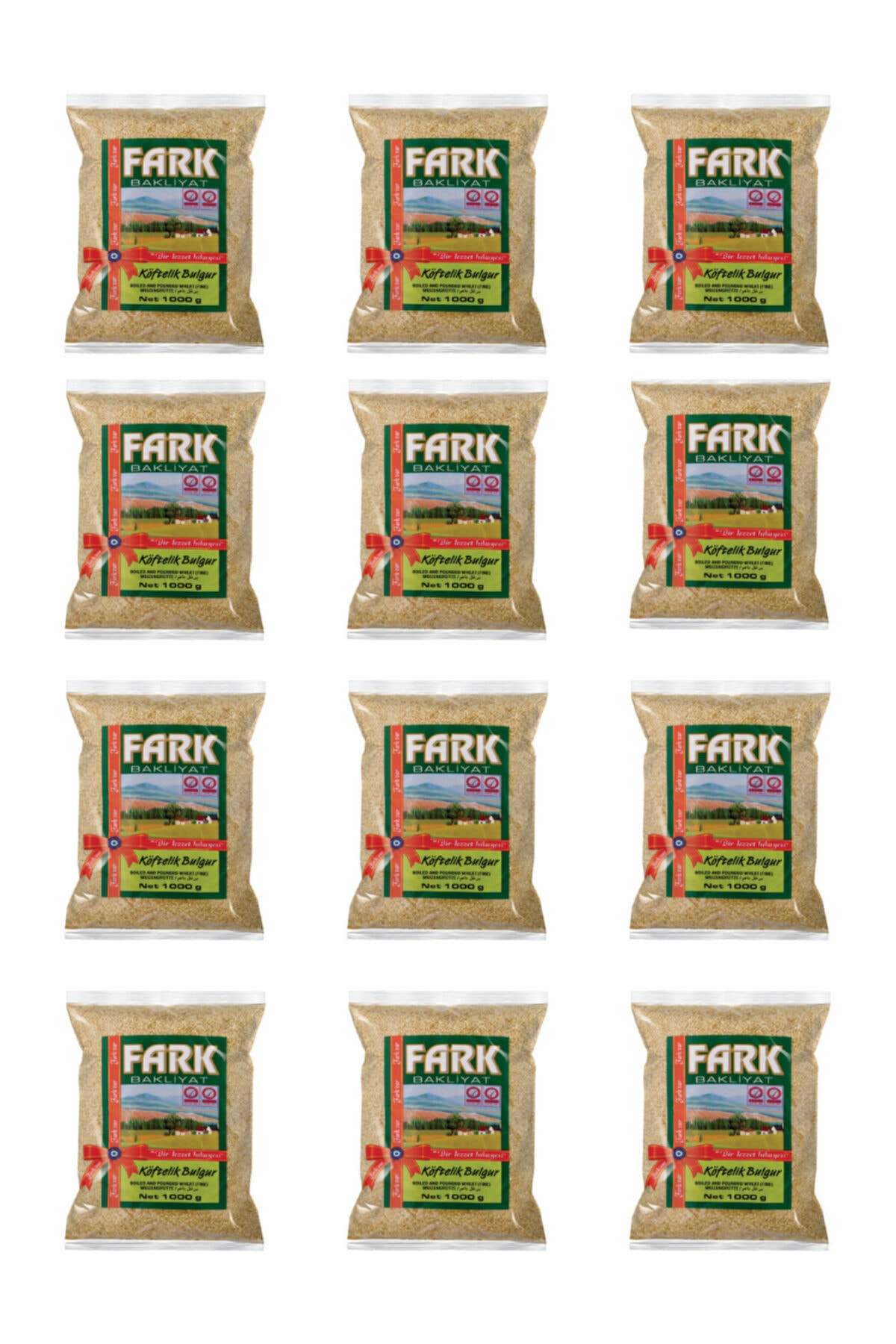 fark Köftelik Bulgur Yerli 1 Kg X 12 Paket