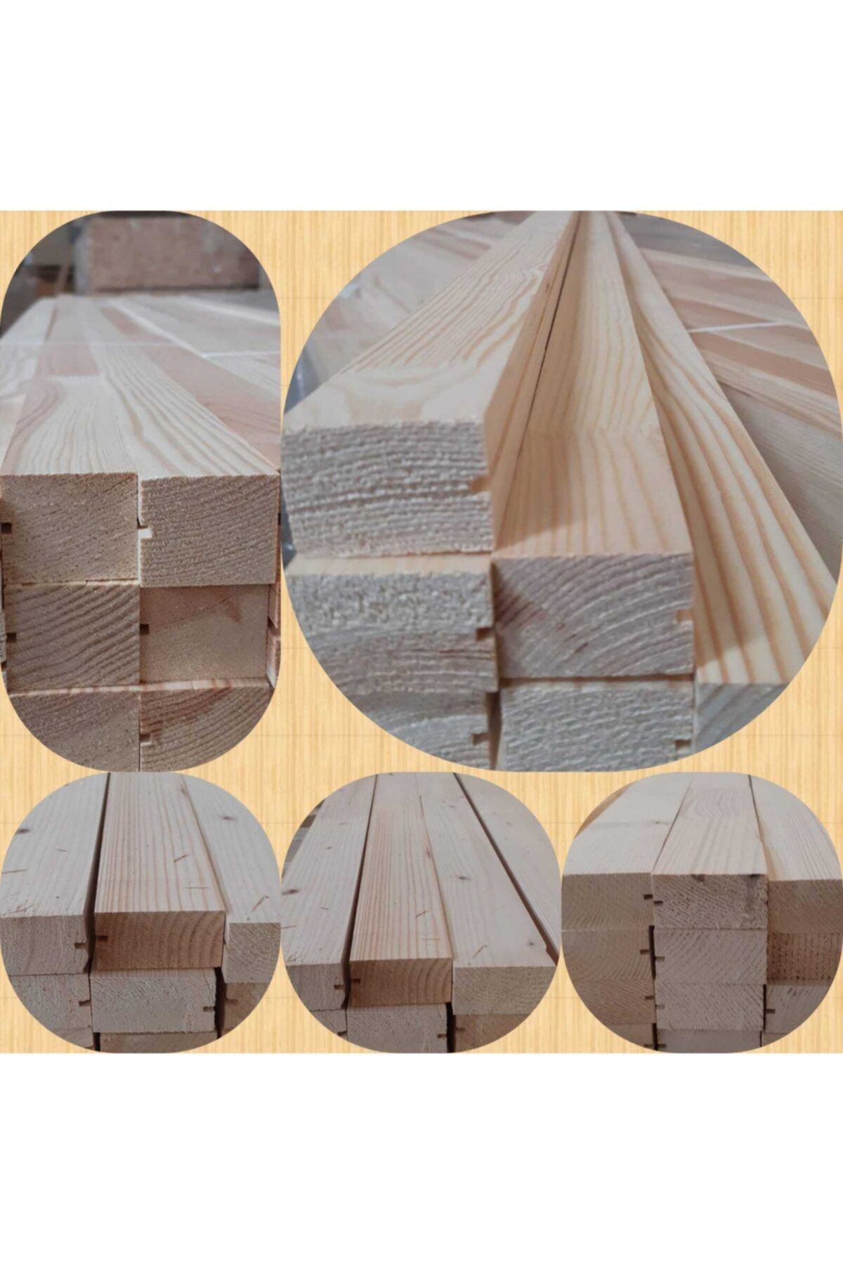 sdf kereste Ahşap Çıta 3,5cm*7,0cm*210cm-4 Adet , Silinmiş Kereste, Kapı Seren
