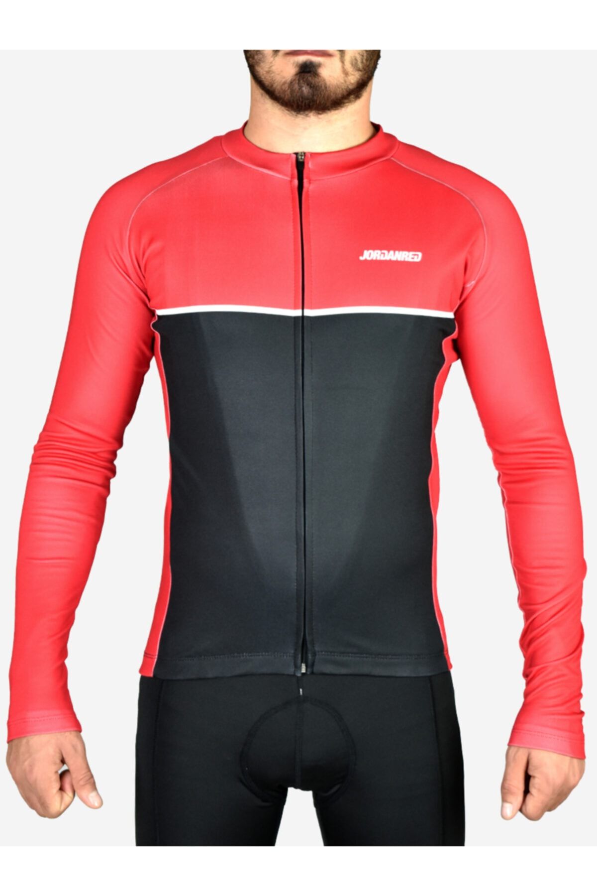 jordanred unisex kirmizi kislik uzun kol bisiklet formasi fiyati yorumlari trendyol