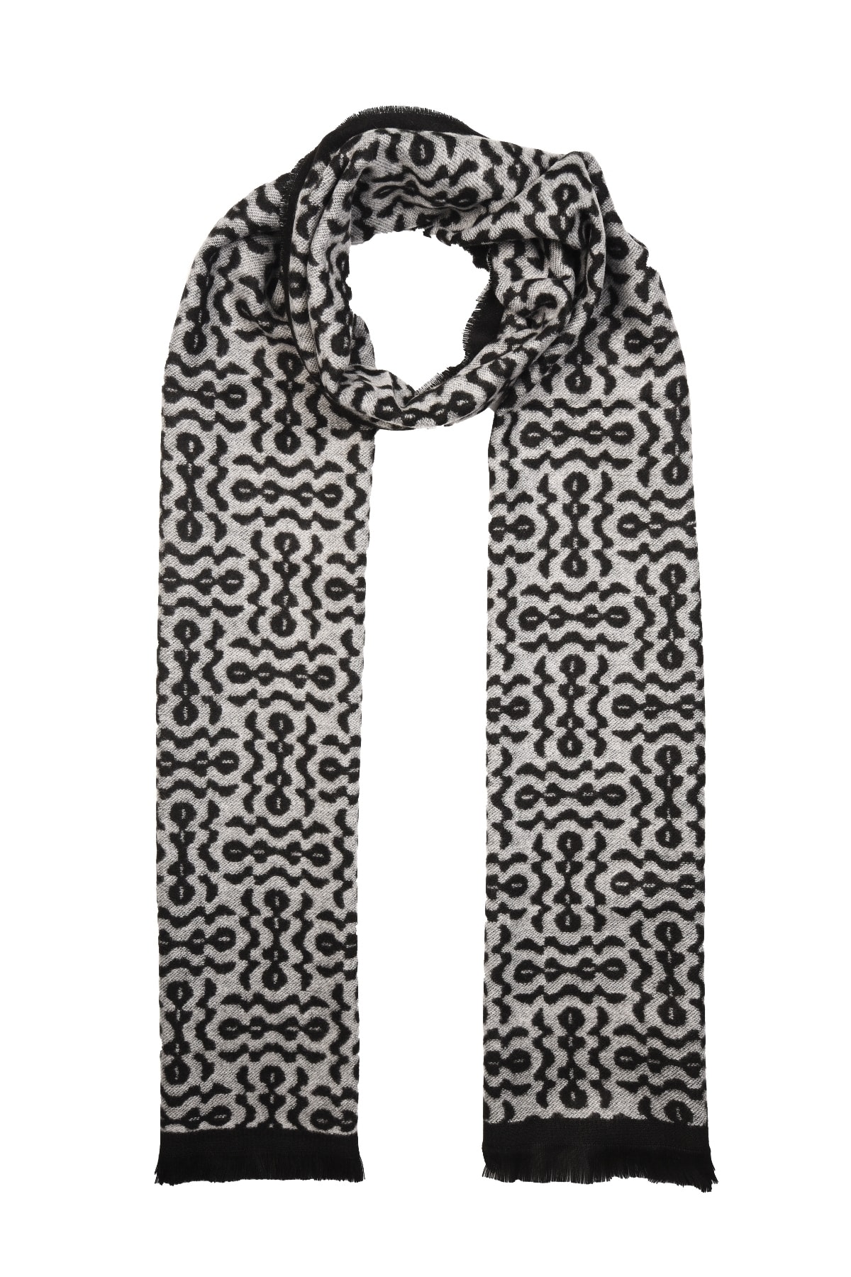 Esgue Viskon Siyah Erkek Atkı